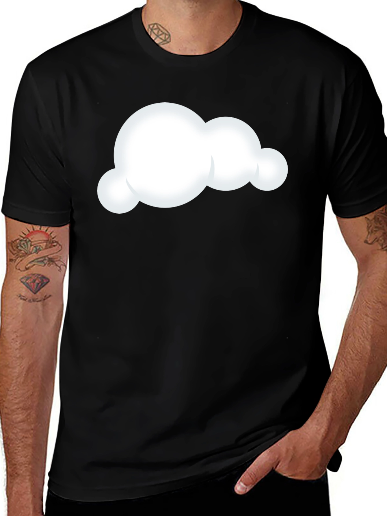 Variant 11 of Cloud Graphic T-Shirt - Soft Cotton Blend