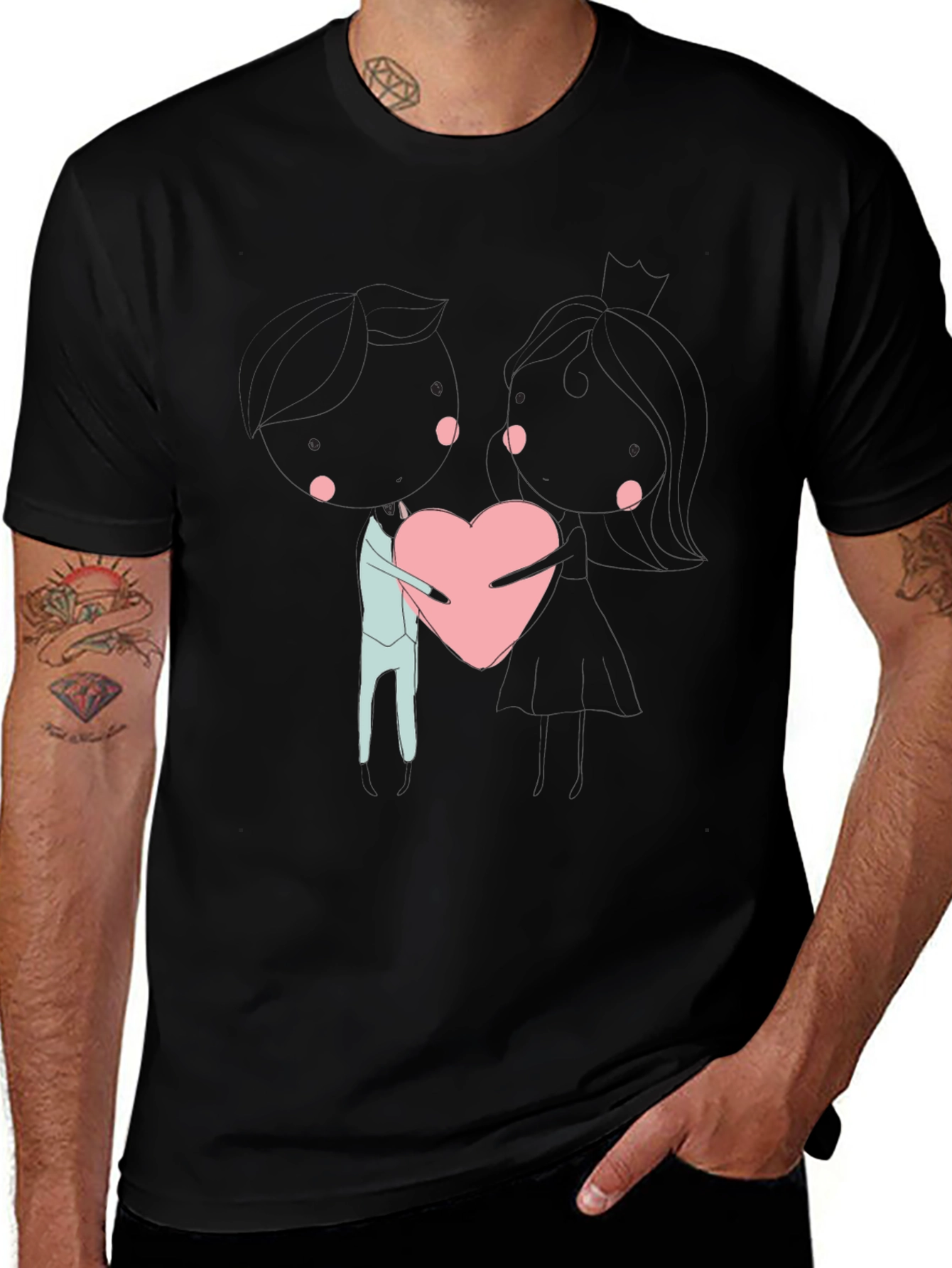 Heart Hug T-Shirt - Trendy Graphic Tee