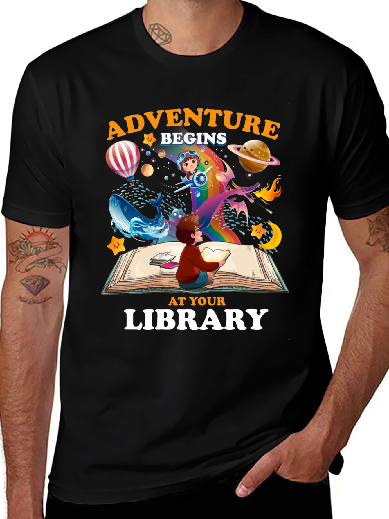 Variant 28 of Adventure Begins At Your Library T-Shirt