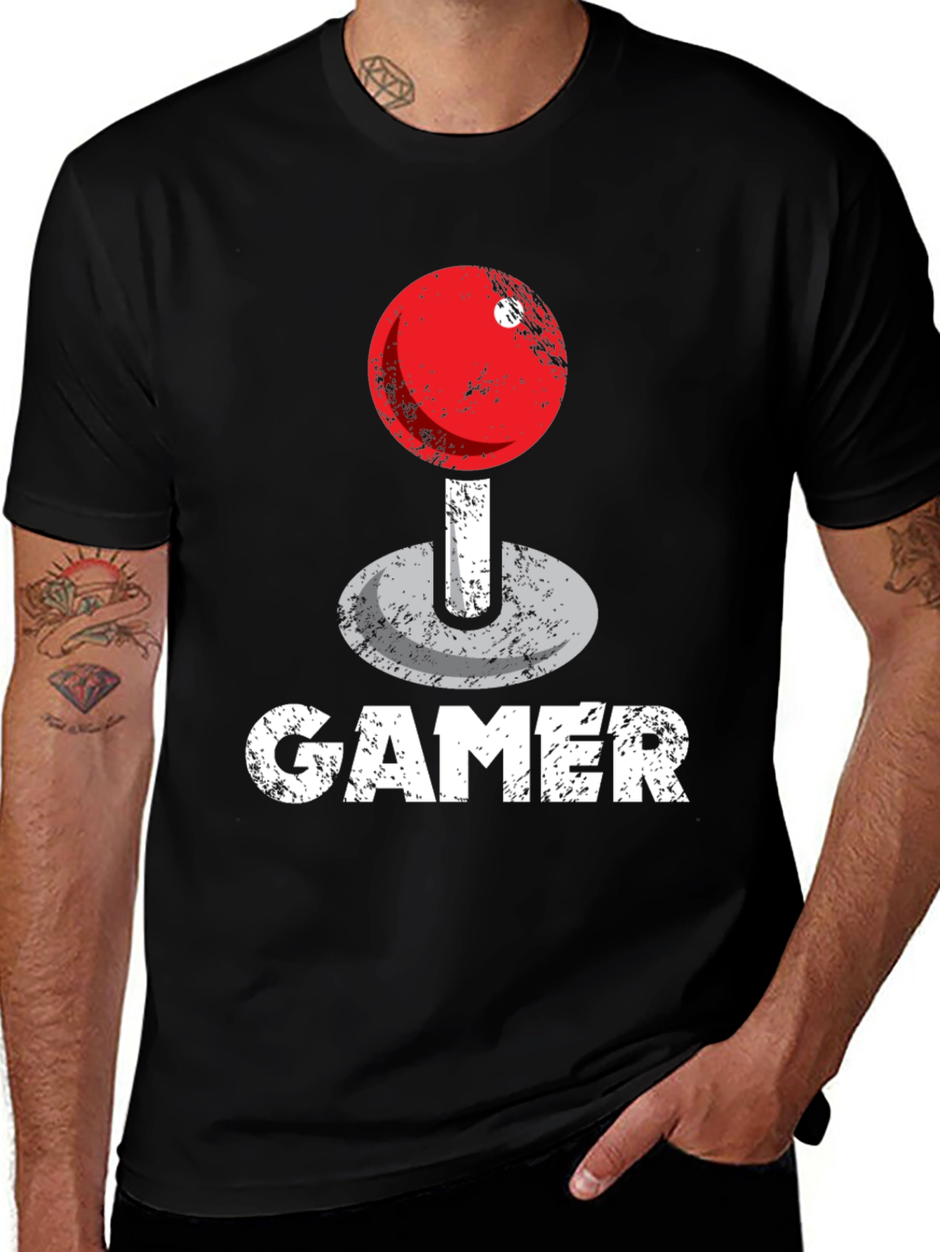 Variant 6 of Retro Gamer T-Shirt - Joystick Graphic Tee