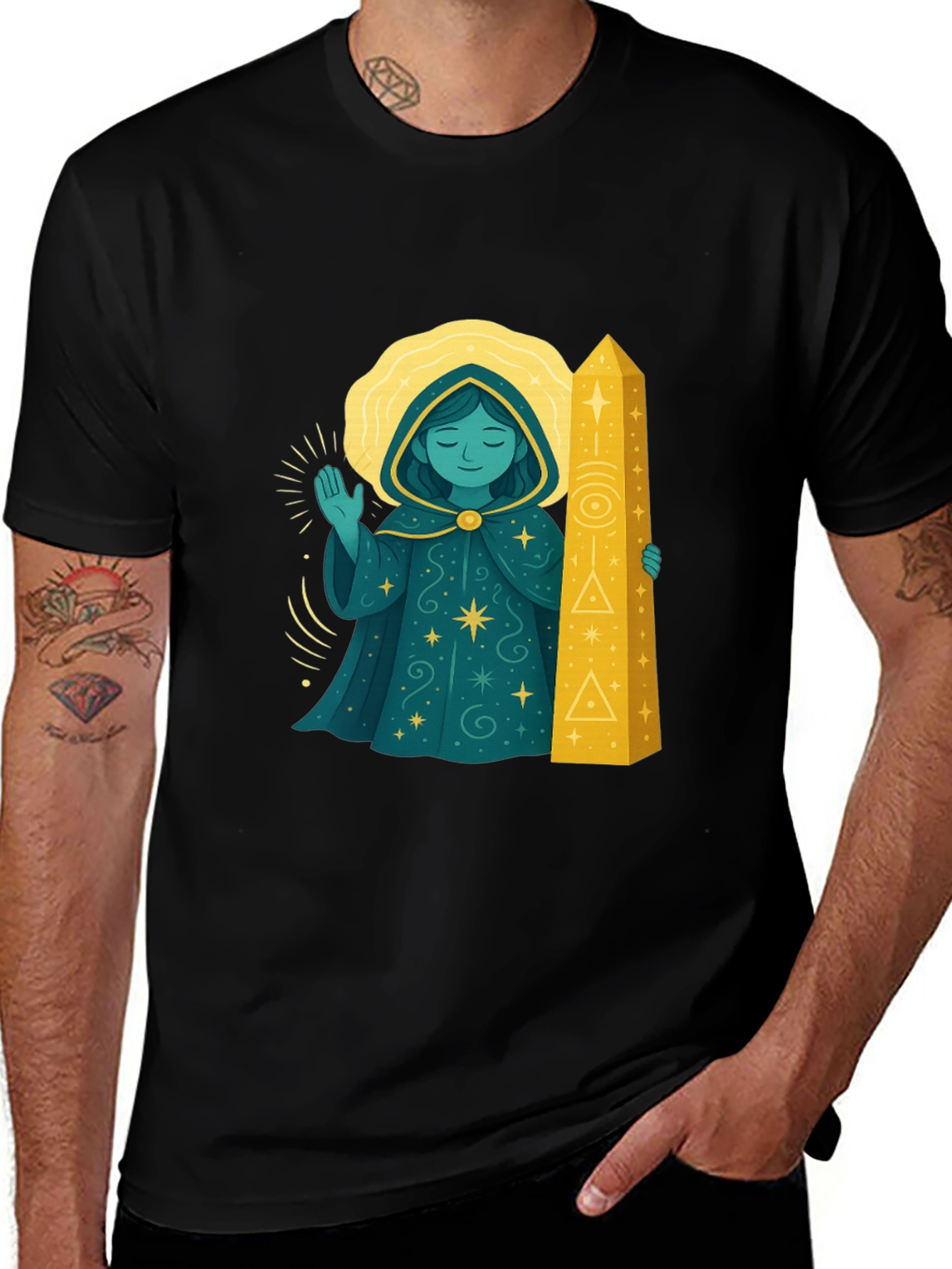 Variant 24 of Mystical Mage Black T-Shirt
