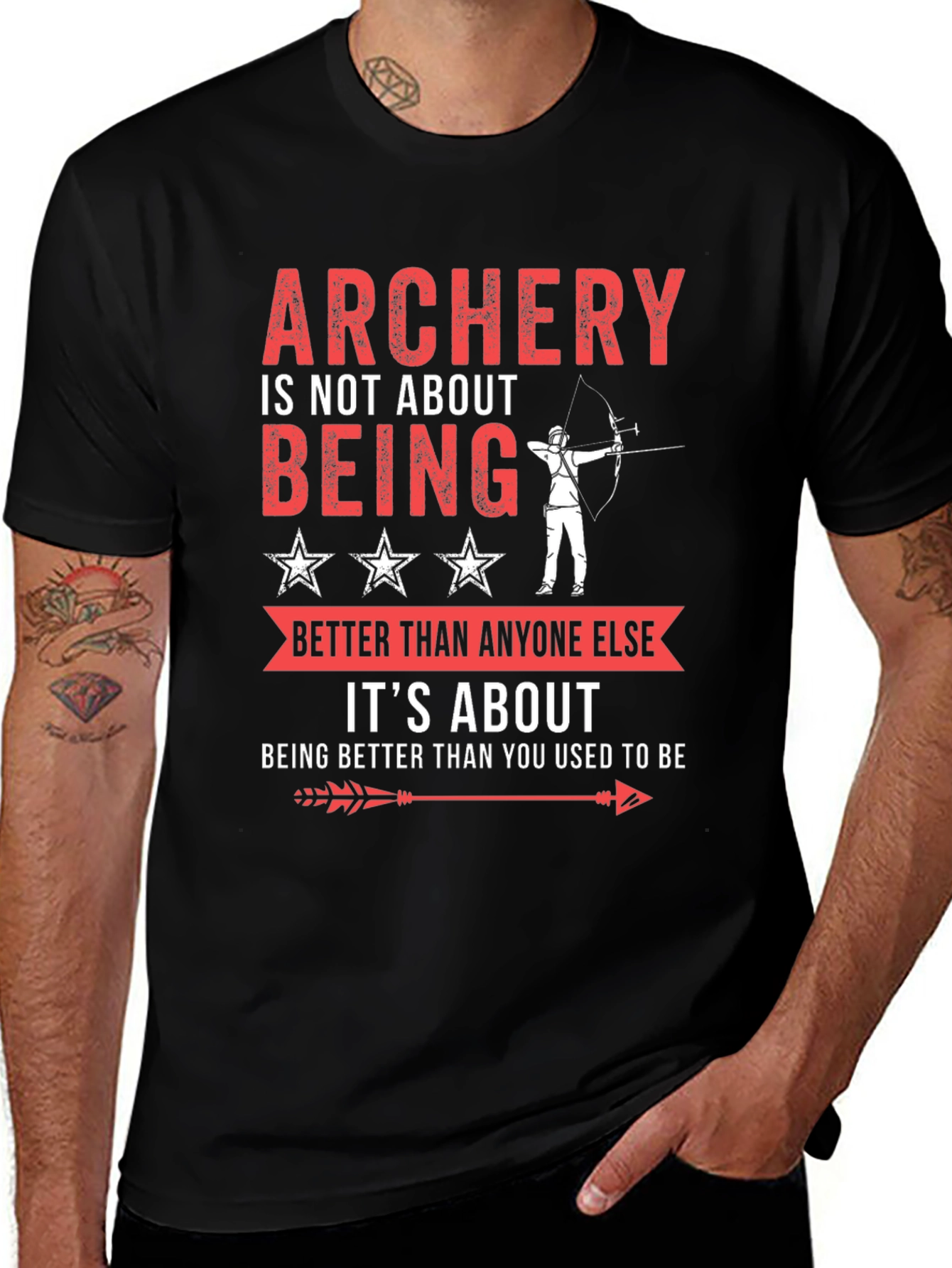 Variant 20 of Archery T-Shirt: Being Better Than You Used To Be