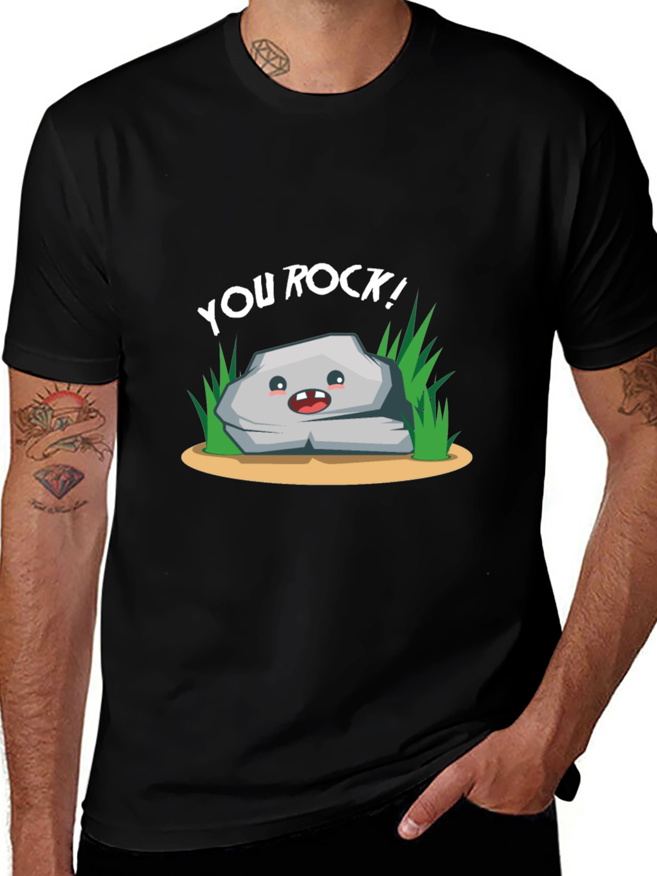 Variant 22 of Funny "You Rock" Graphic Tee - Novelty T-Shirt