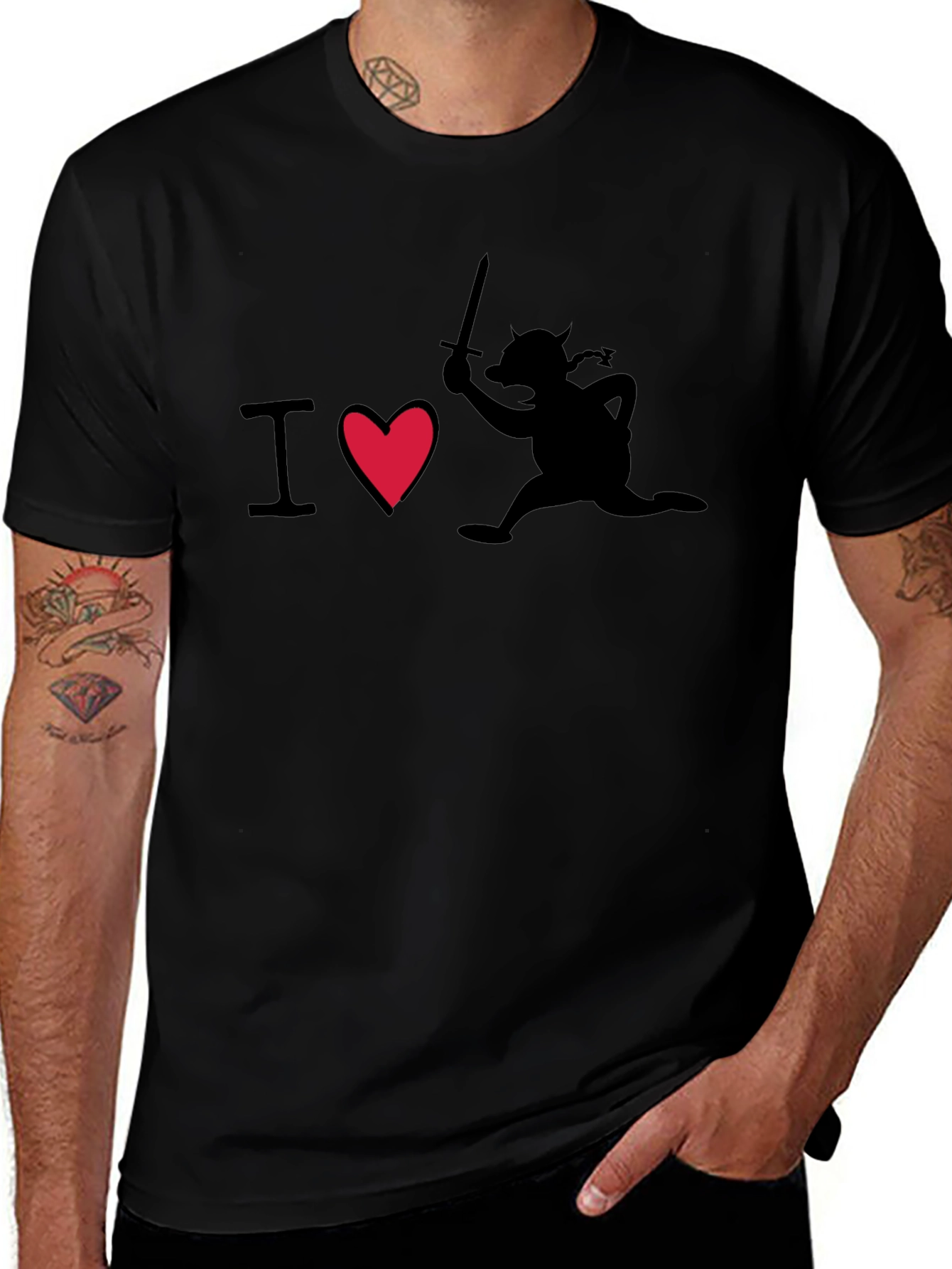 Variant 23 of I Heart Running Viking Funny Graphic T-Shirt