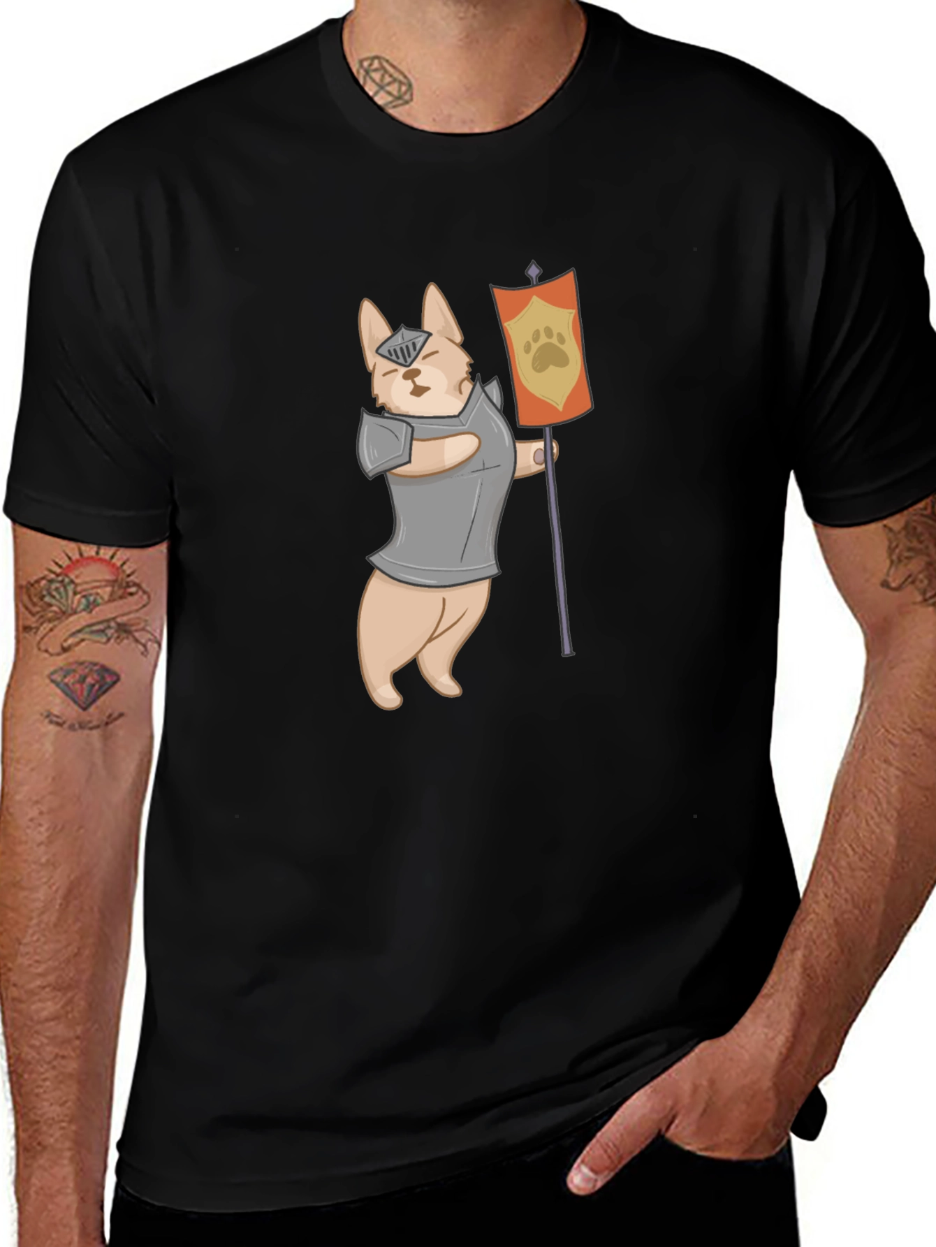 Variant 26 of Knight Dog T-Shirt - Medieval Pet Warrior Tee