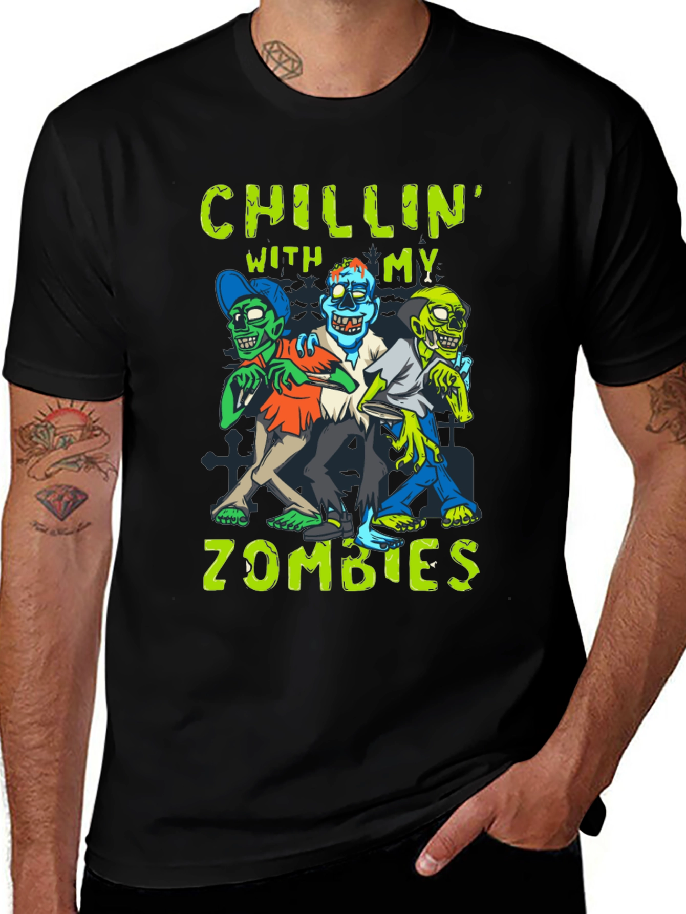Chillin' With My Zombies Graphic T-Shirt
