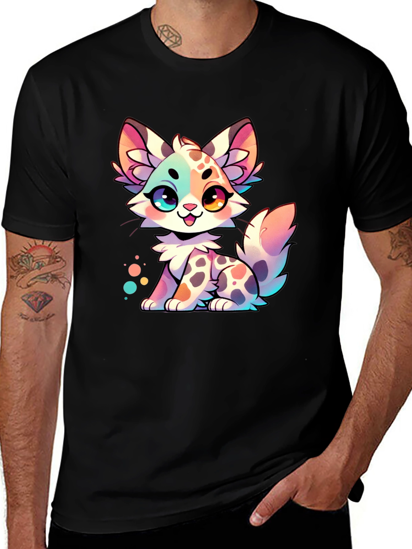 Variant 10 of Cute Cartoon Kitten Graphic Tee