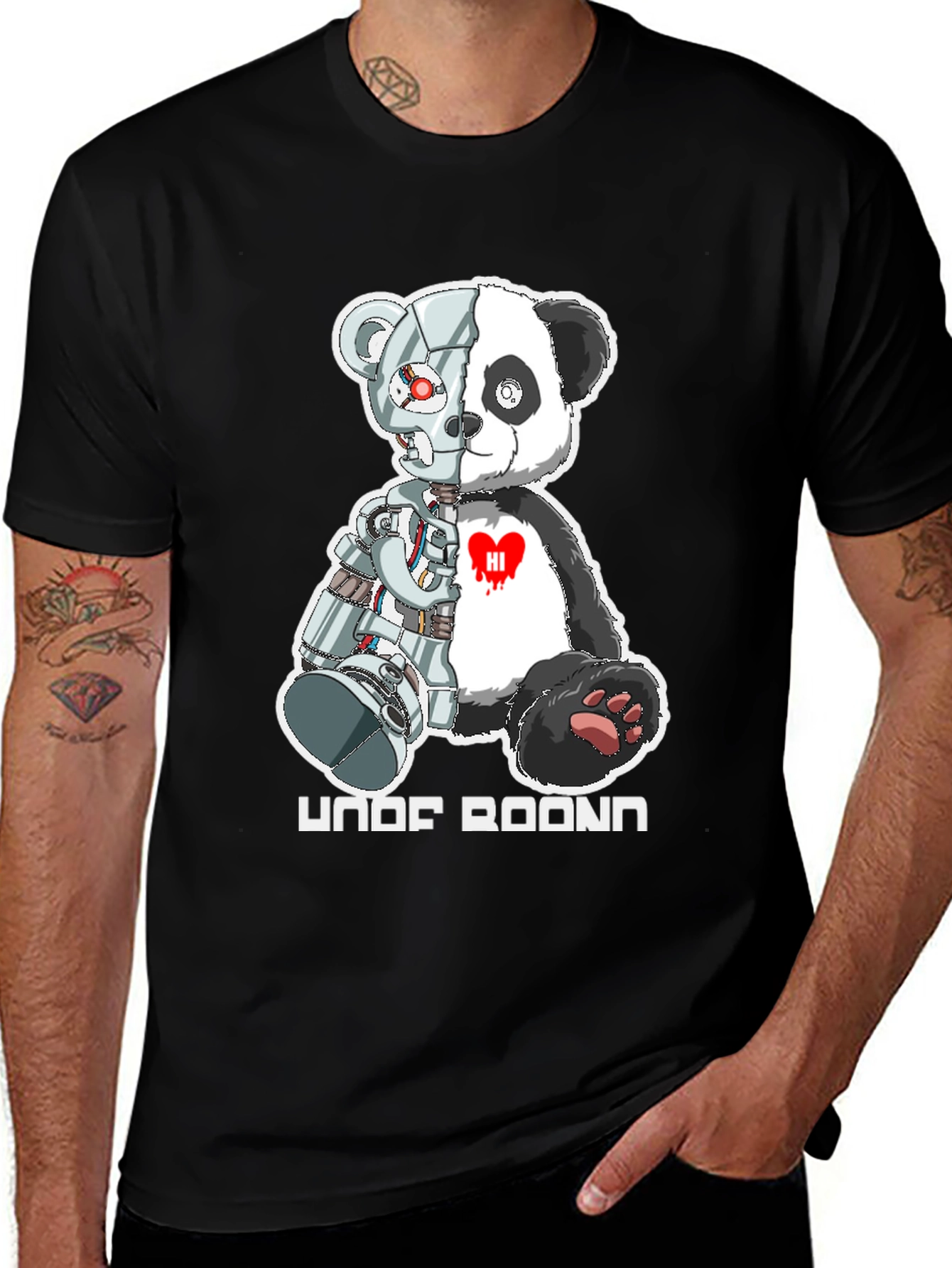 Variant 7 of Cyber Panda Bear Graphic T-Shirt