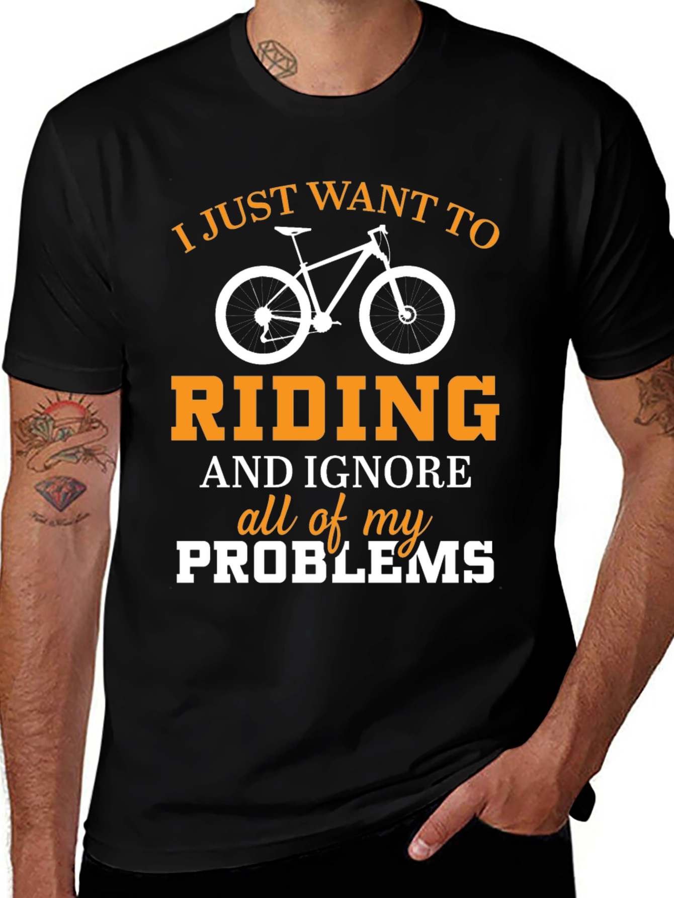 Variant 12 of Ride Away Your Problems Graphic Tee