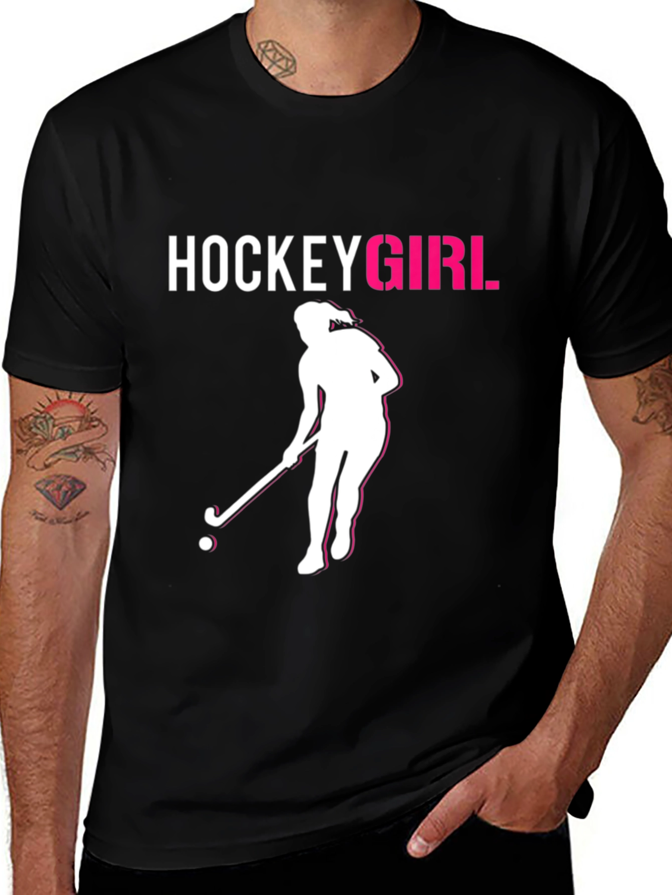 Hockey Girl Graphic Tee - Sporty & Stylish