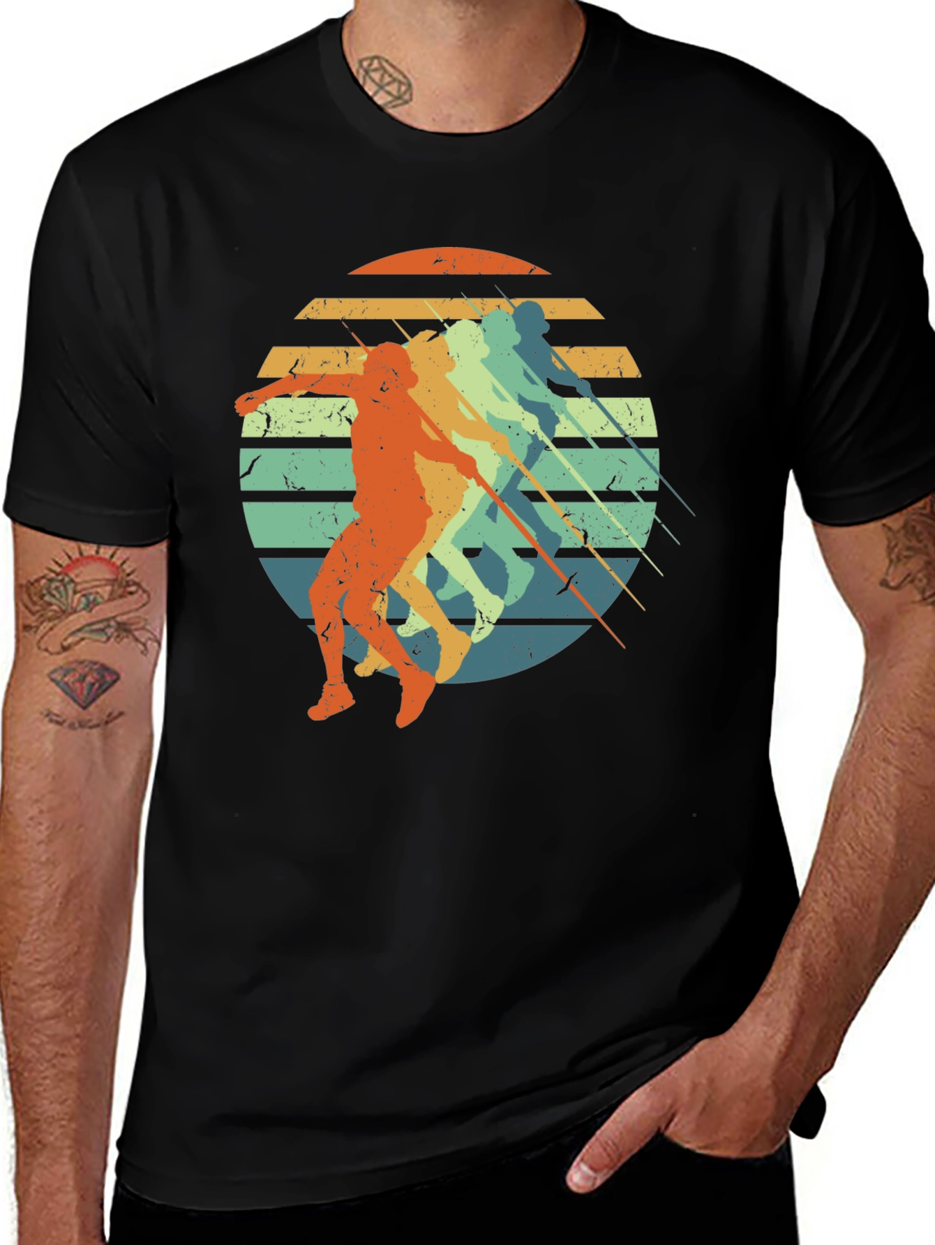 Retro Javelin Thrower T-Shirt