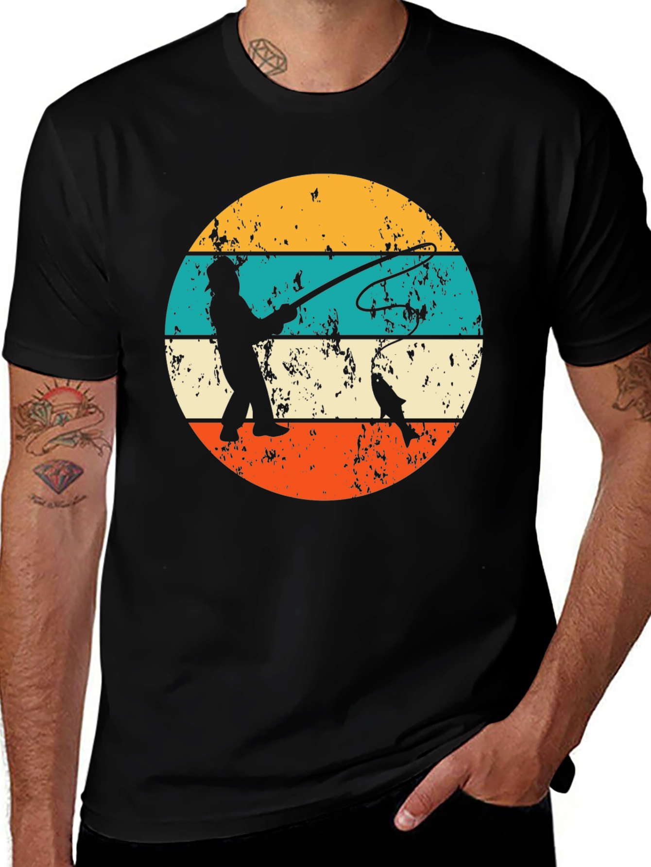 Variant 26 of Retro Fishing T-Shirt, Fisherman Graphic Tee