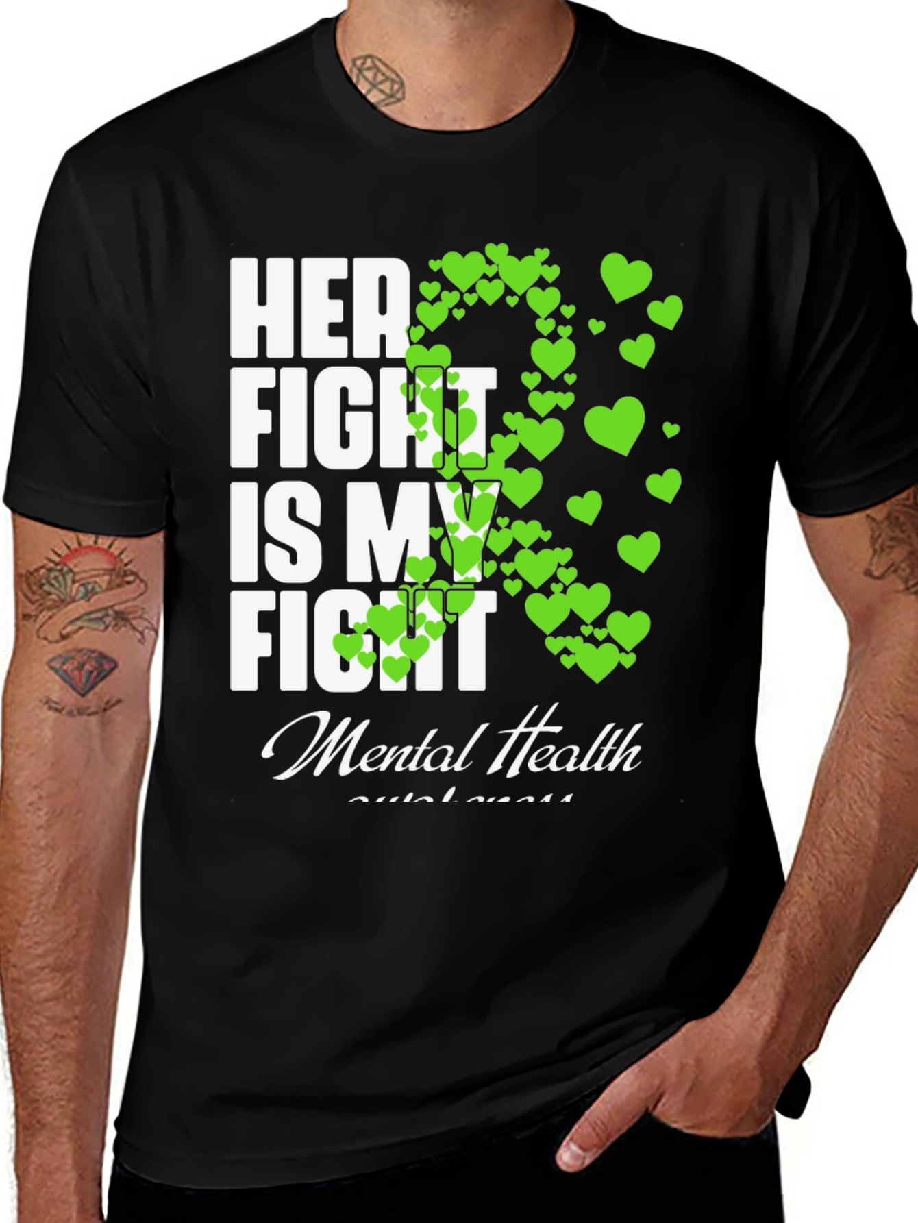 Variant 7 of Mental Health Awareness T-Shirt - Her Fight Is My Fight