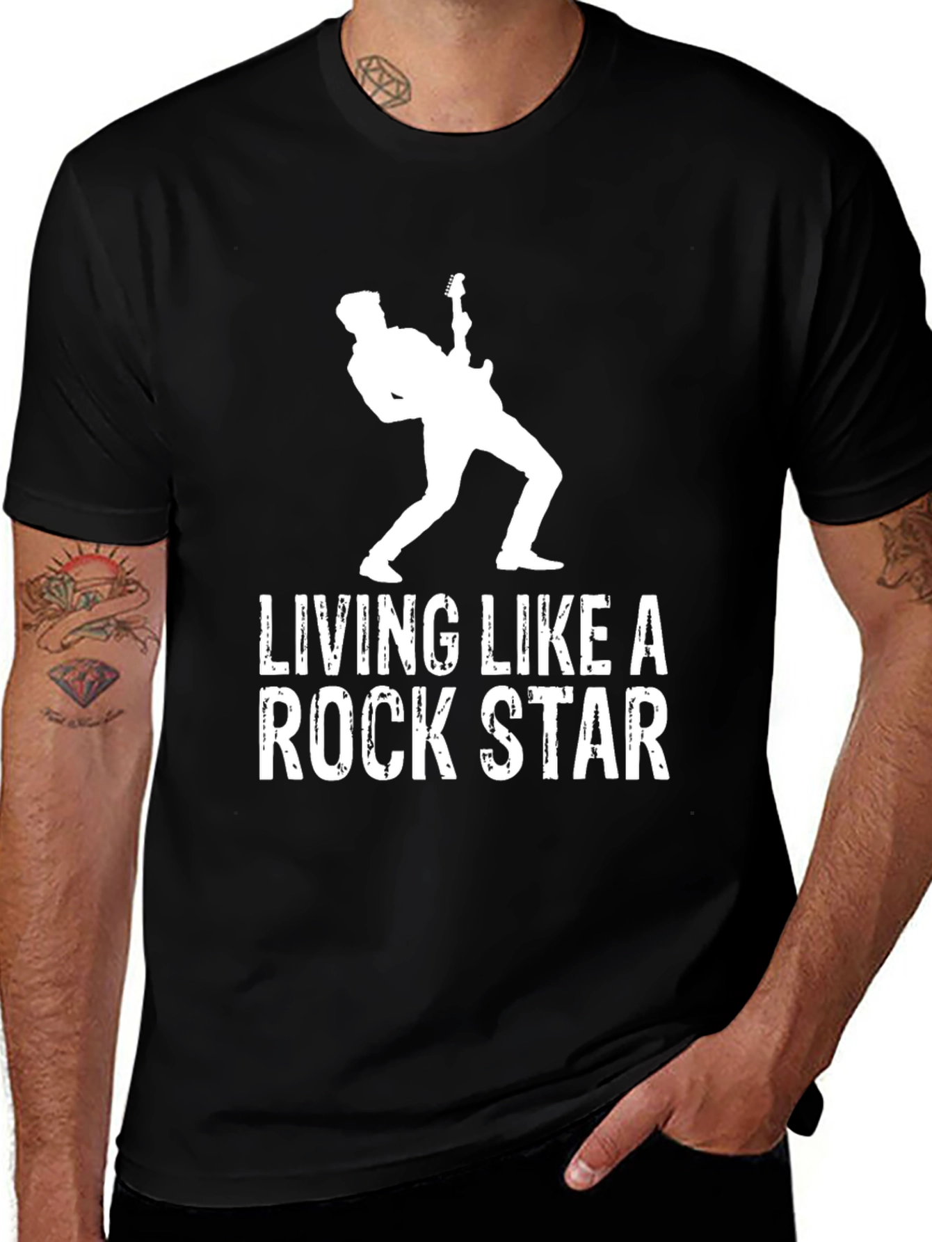 Variant 21 of Living Like a Rock Star Graphic Tee