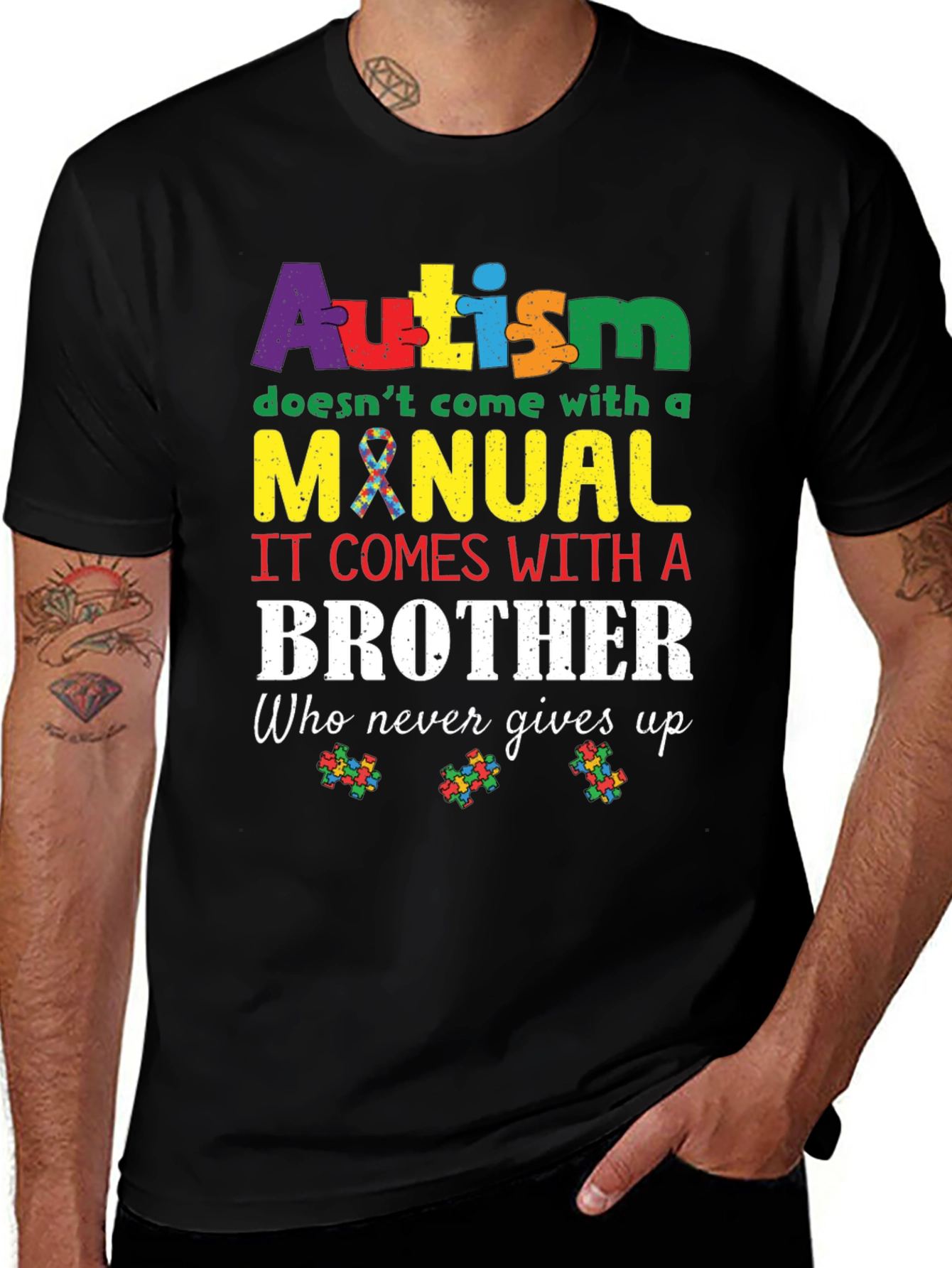 Autism Brother T-Shirt:  Autism Awareness Tee