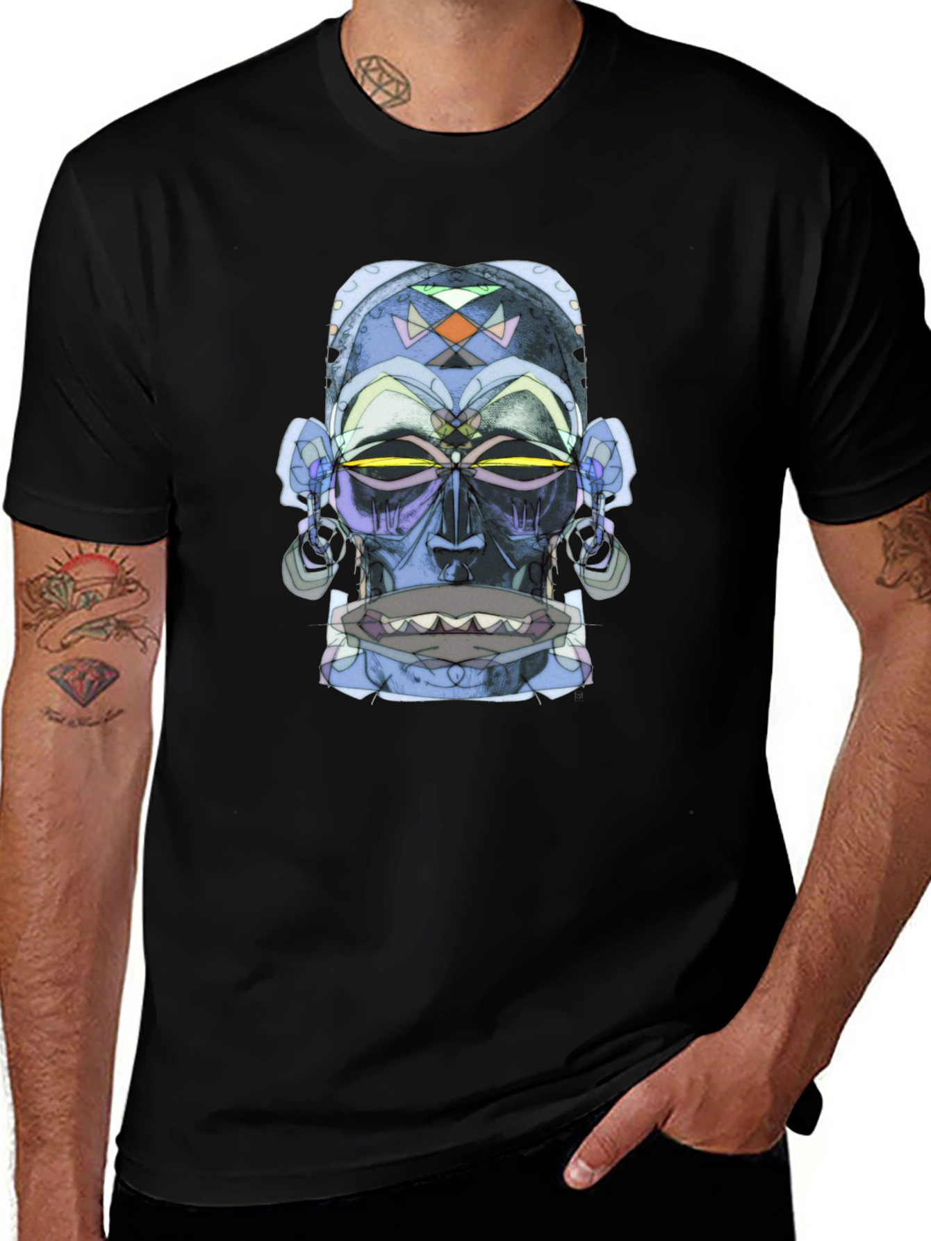 Variant 10 of Tribal Mask Graphic Tee