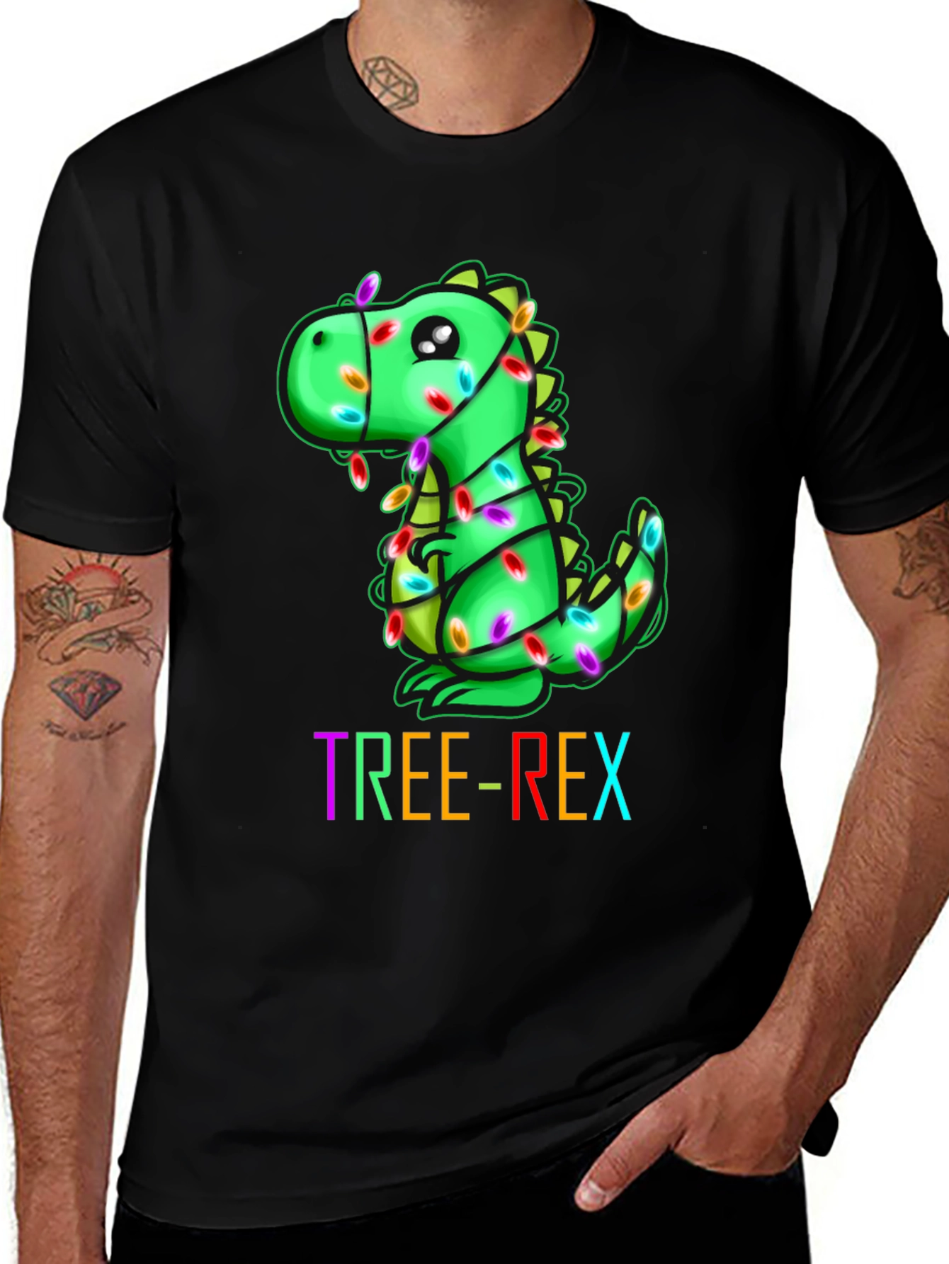 Tree-Rex Christmas T-Shirt - Dinosaur Holiday Tee