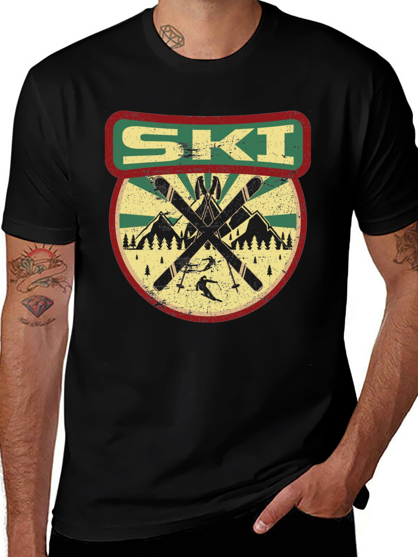 Variant 2 of Vintage Ski T-Shirt: Mountain Adventure Apparel