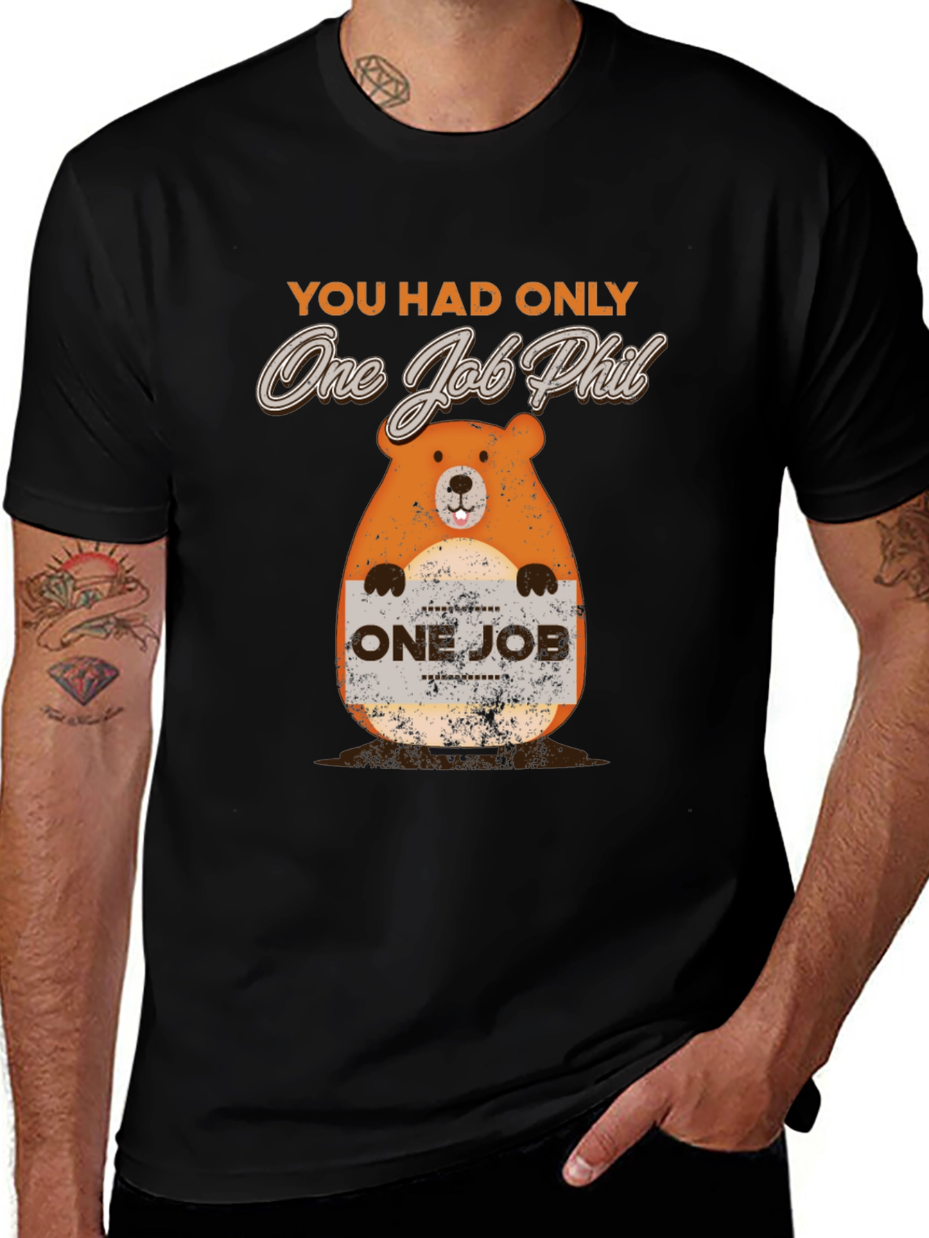 Variant 4 of You Had One Job Phil T-Shirt Funny Pun Tee