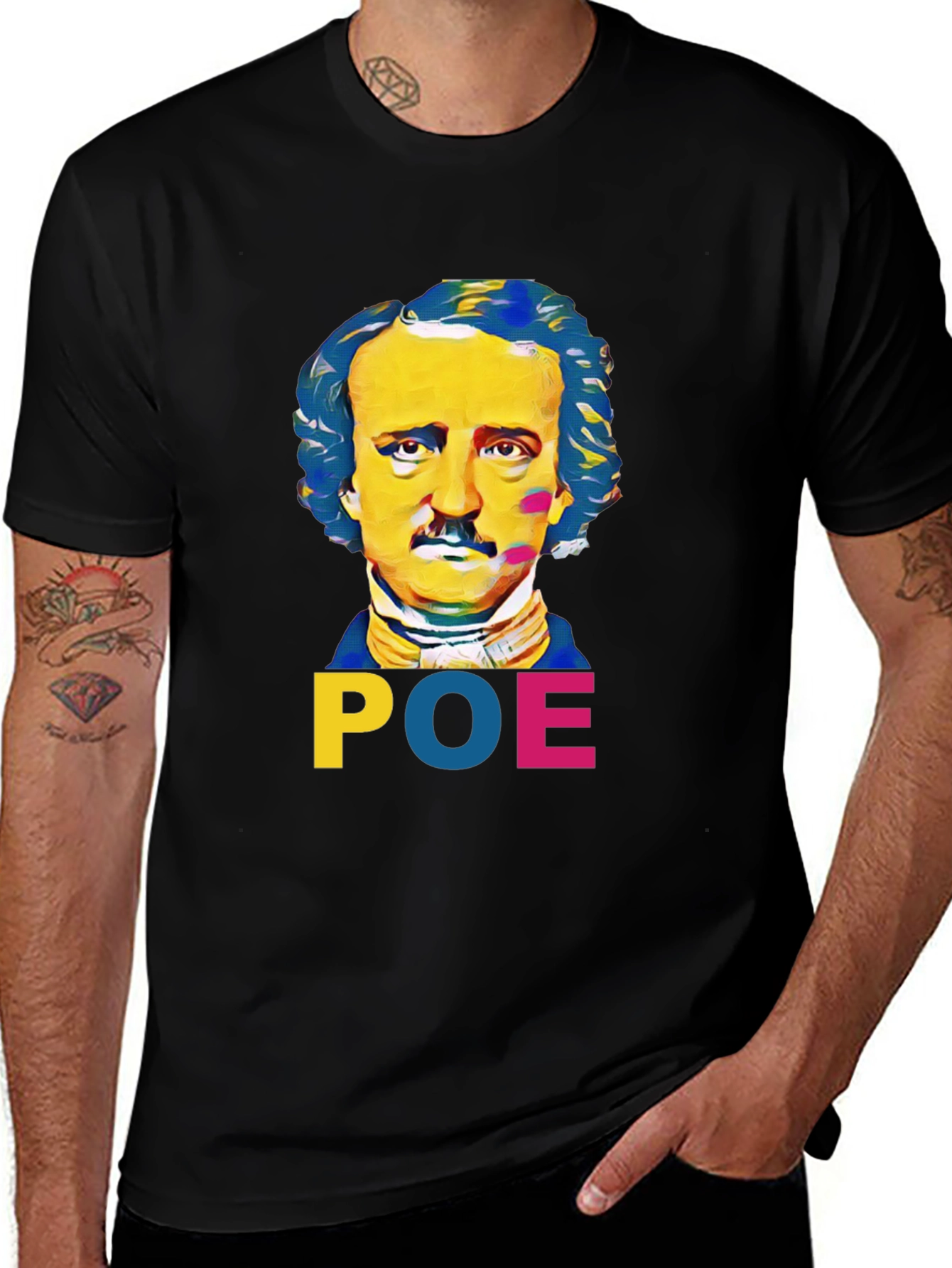 Edgar Allan Poe Graphic T-Shirt - Literary Style