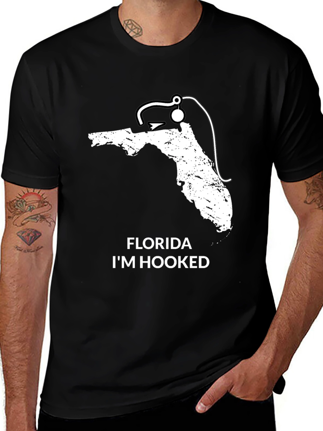 Variant 23 of Florida I'm Hooked Fishing T-Shirt