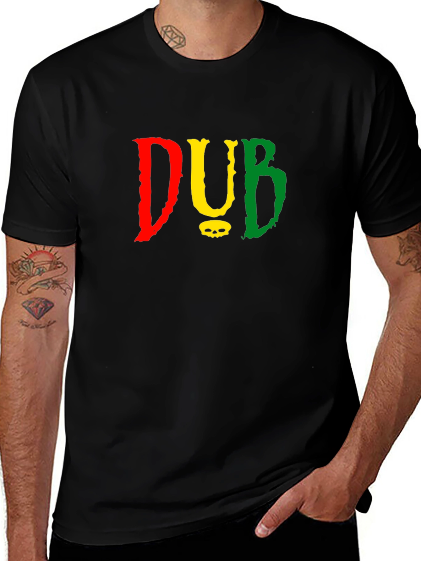 Variant 7 of Reggae Dub T-Shirt - Rasta Colors