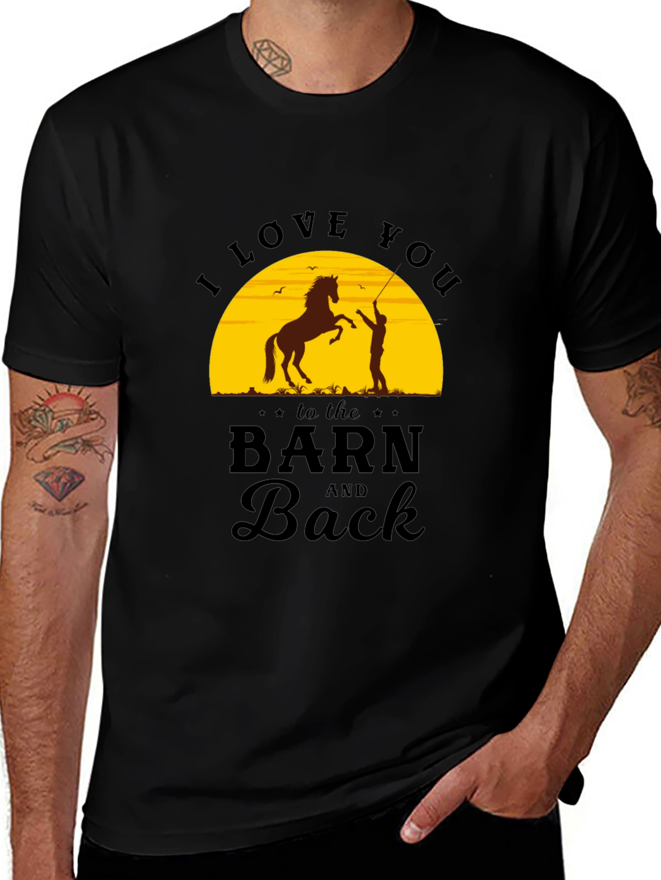 Variant 6 of I Love You to the Barn and Back Graphic T-Shirt