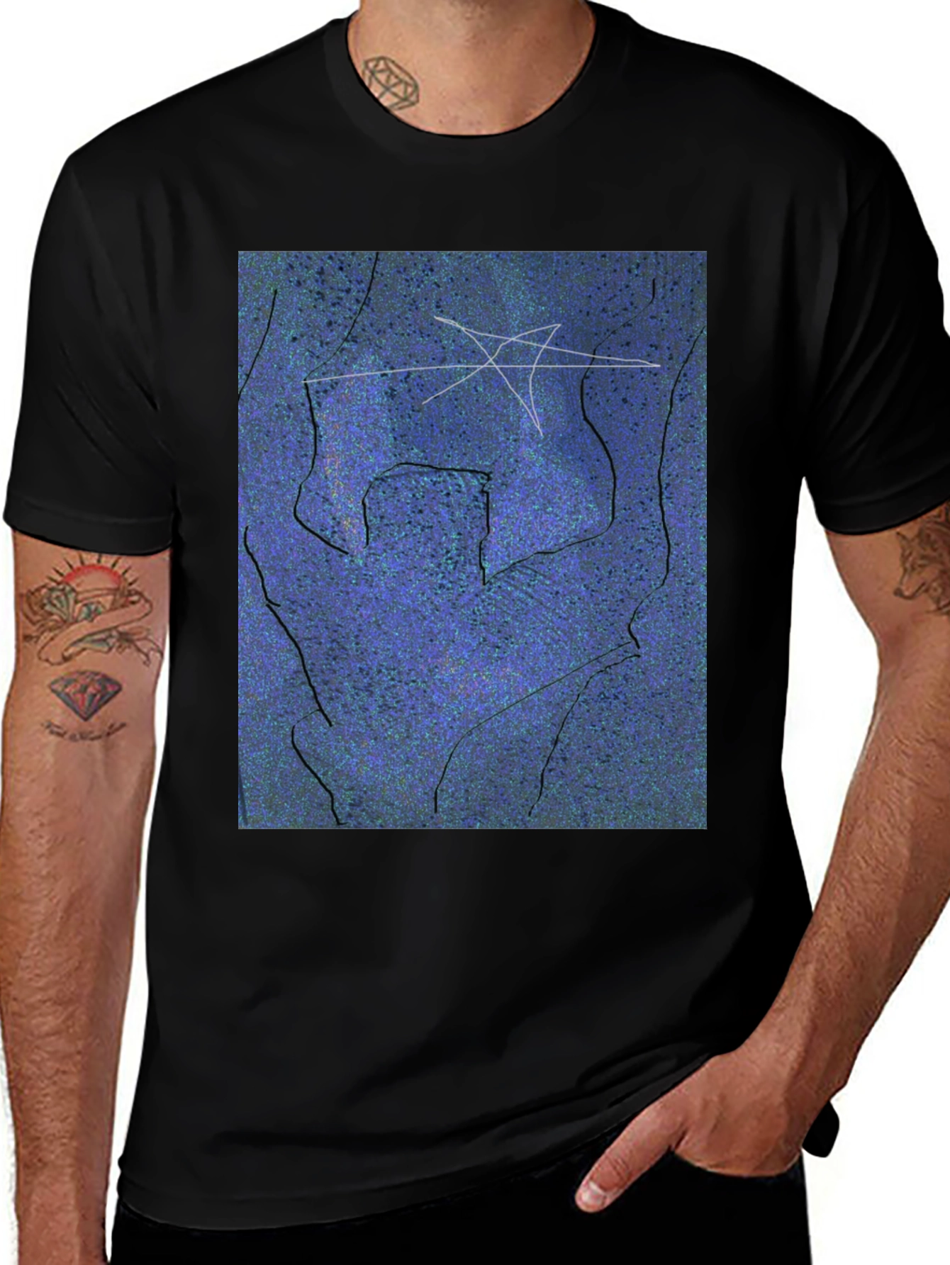 Variant 11 of Abstract Art Graphic Tee - Modern Casual Style