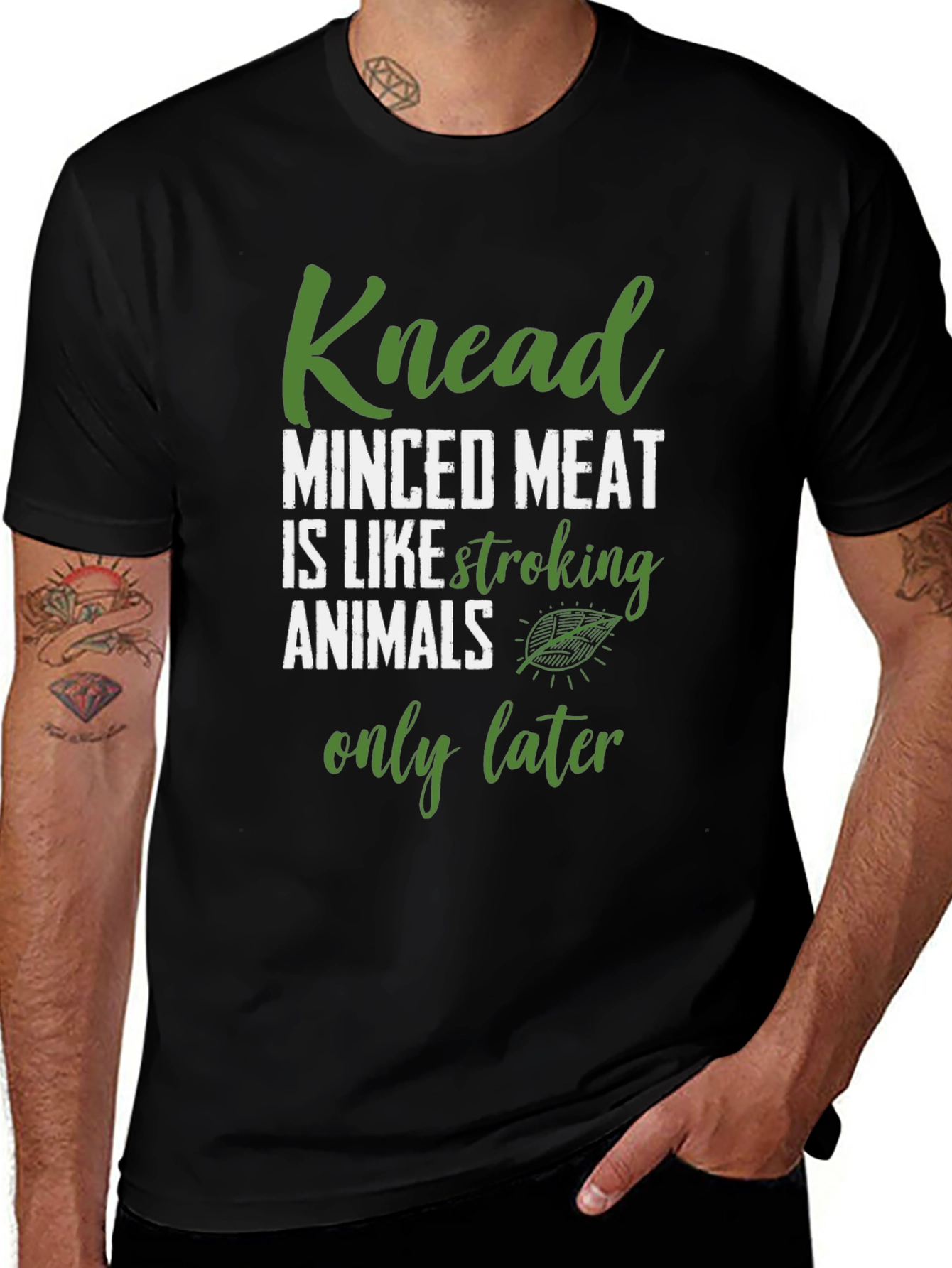 Variant 12 of Knead Minced Meat T-Shirt Funny Vegan Tee