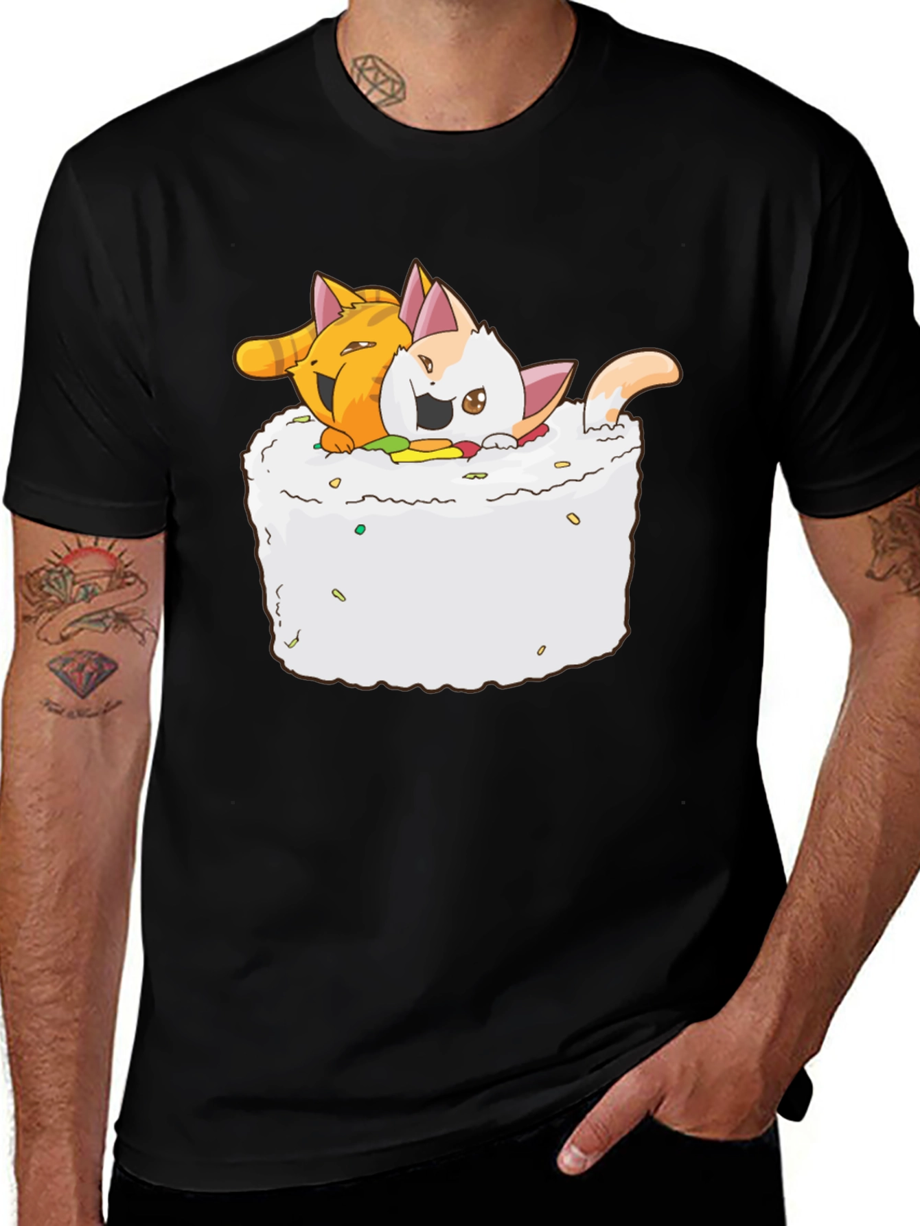 Variant 24 of Sushi Cats T-Shirt - Cute Kawaii Graphic Tee