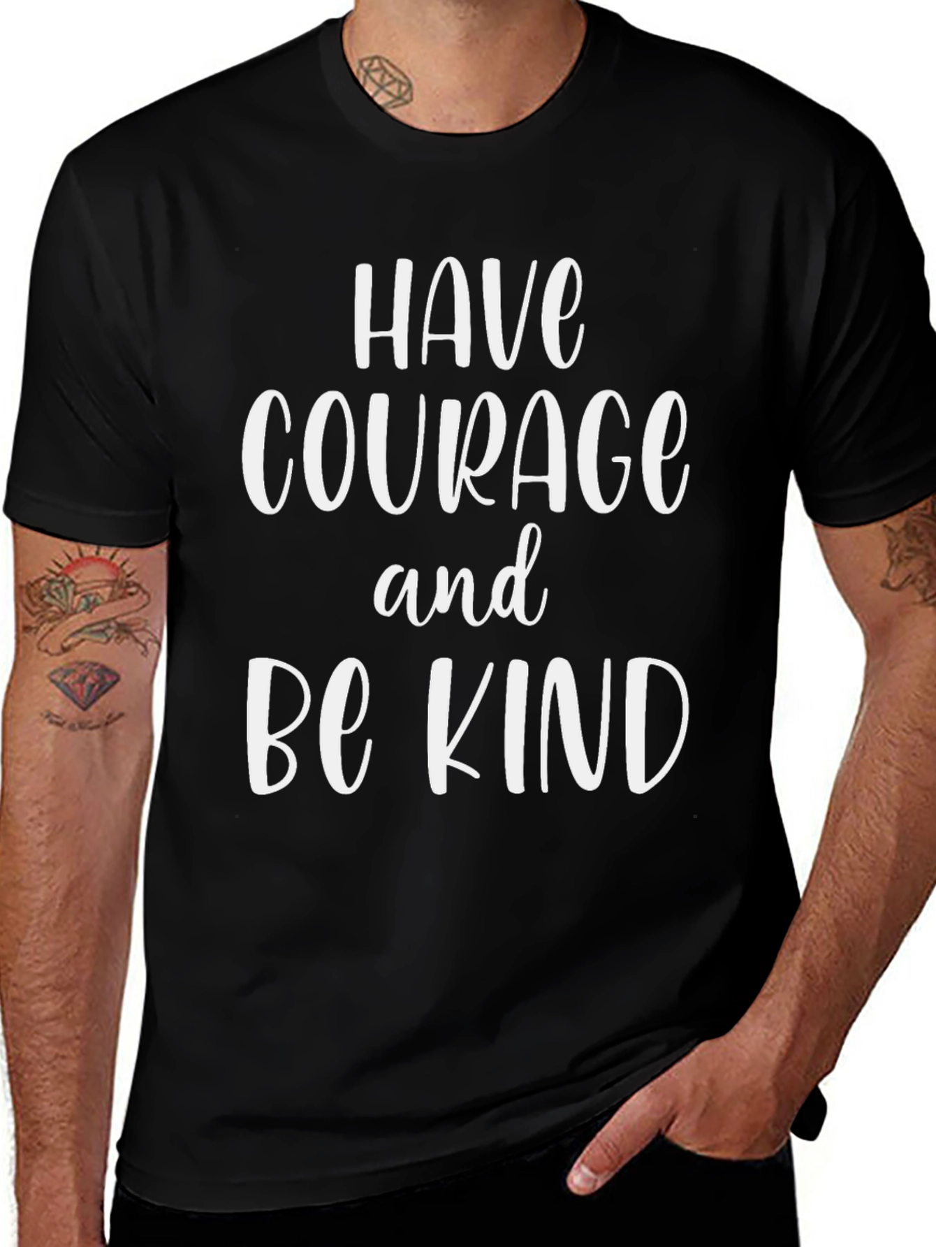 Variant 20 of Have Courage Be Kind T-Shirt - Inspirational Graphic Tee