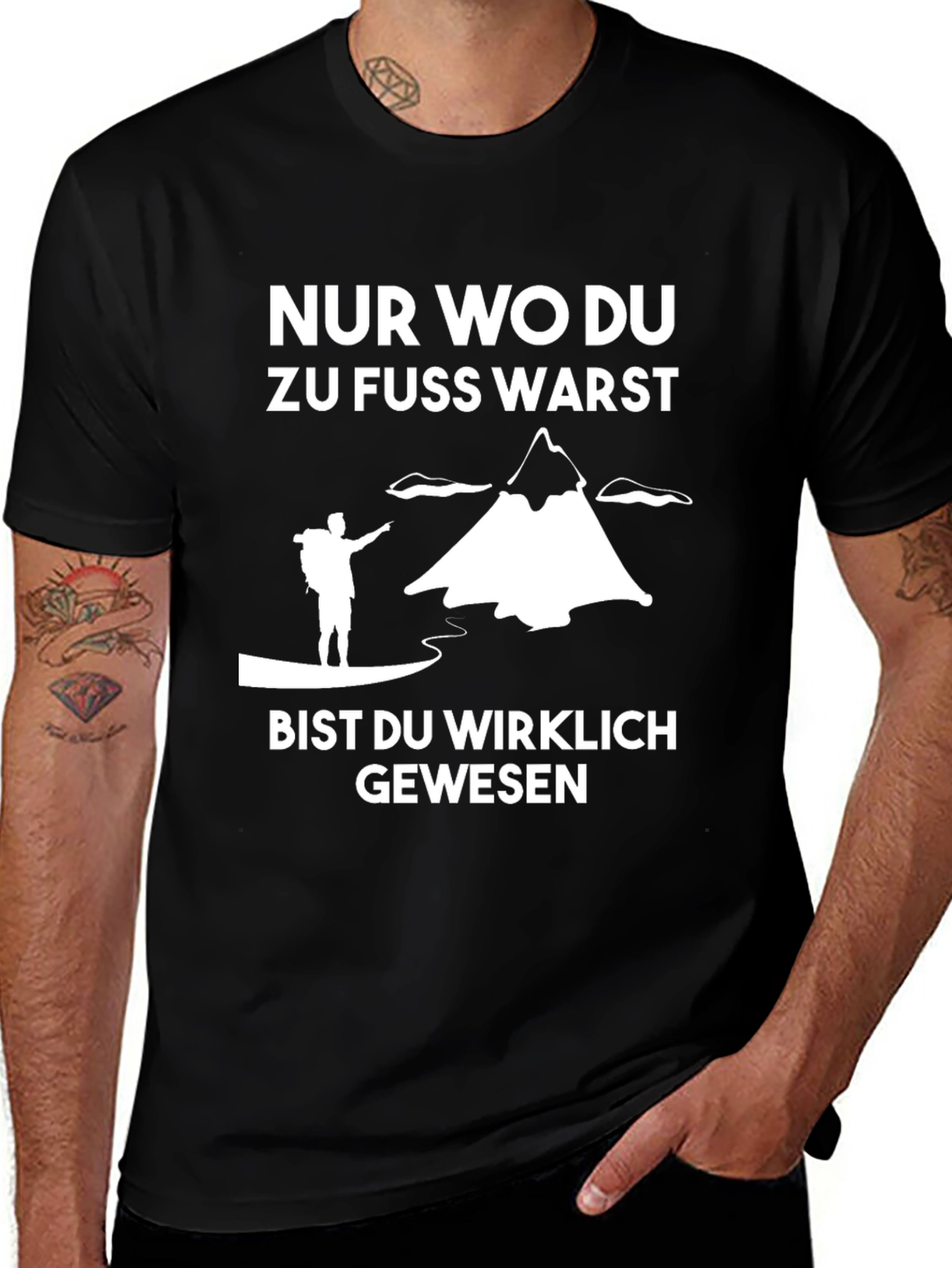 Variant 8 of Hiking T-Shirt: Nur Wo Du Zu Fuss Warst