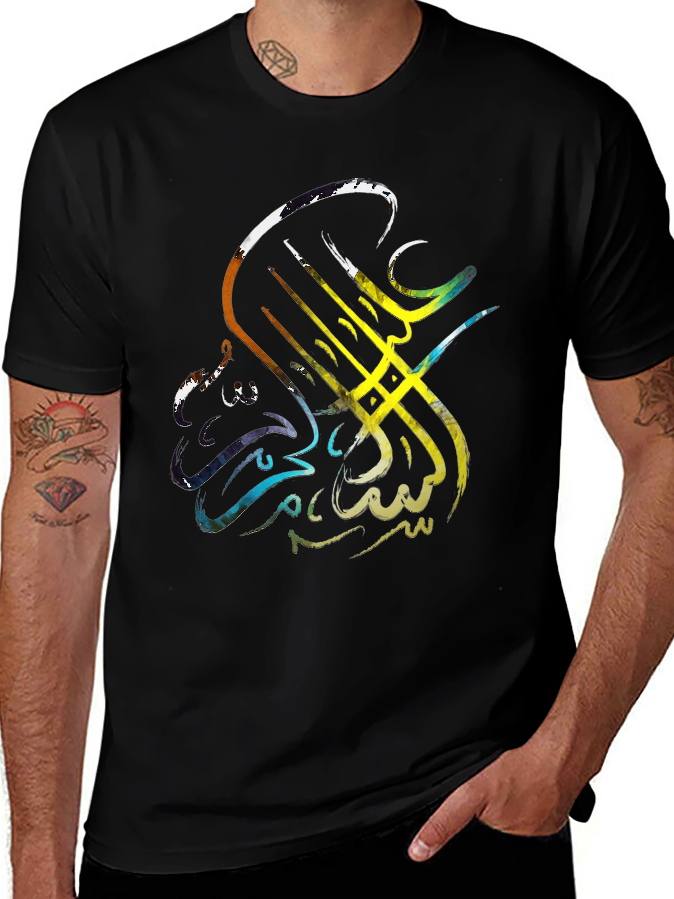 Variant 16 of Arabic Calligraphy Men's Black Graphic Tee