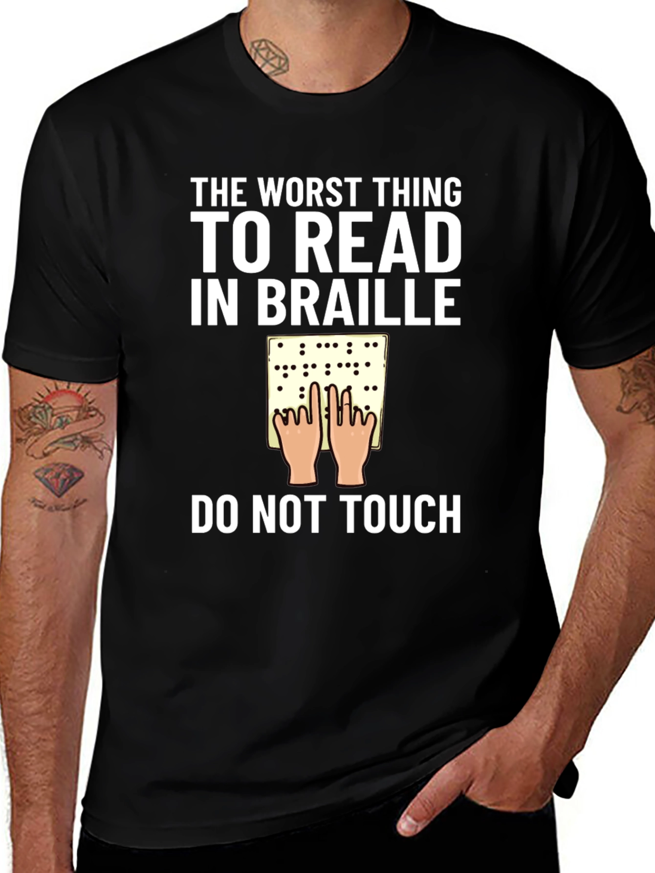 Variant 14 of The Worst Thing To Read In Braille T-Shirt