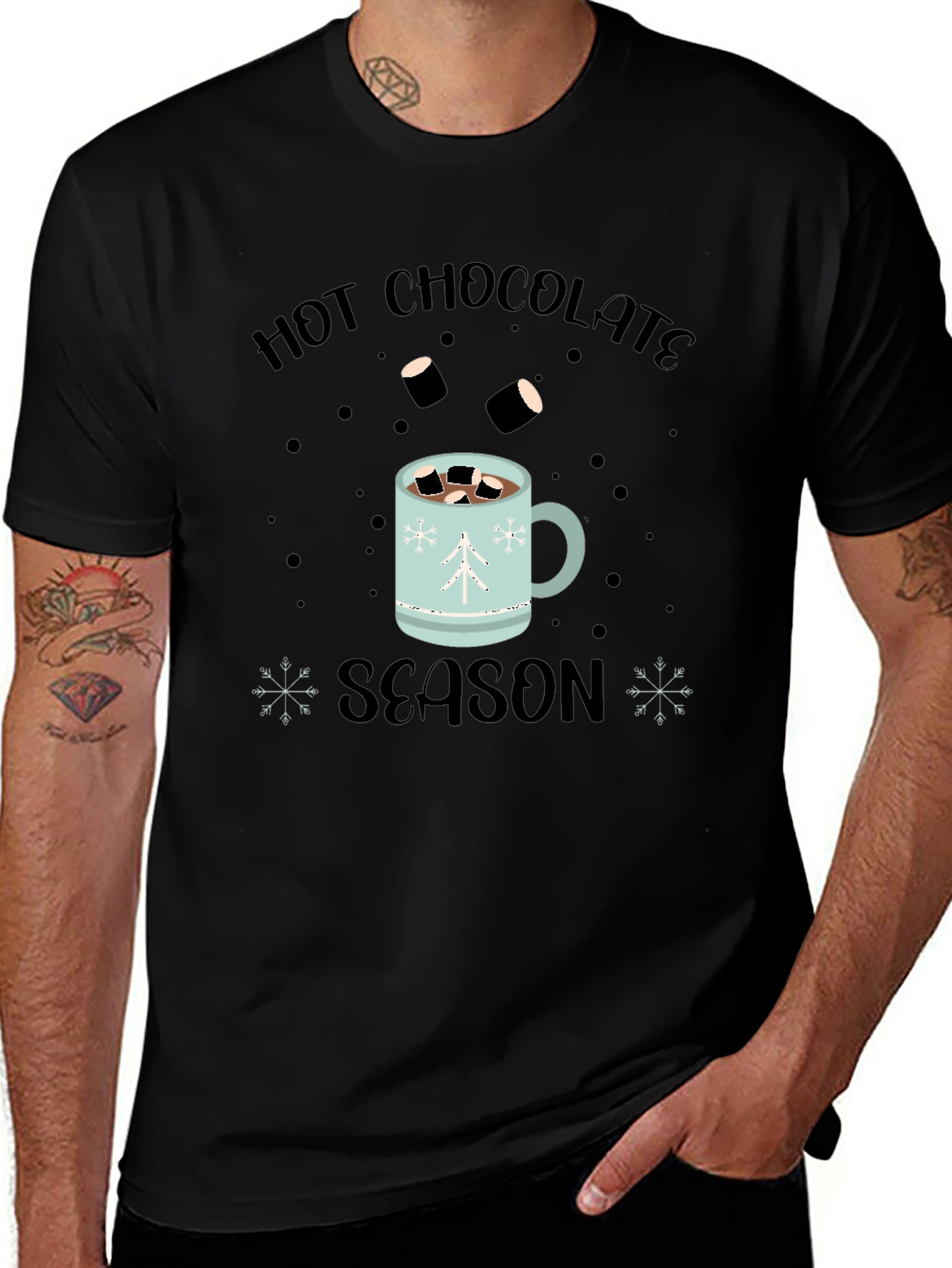 Hot Chocolate Season Black T-Shirt