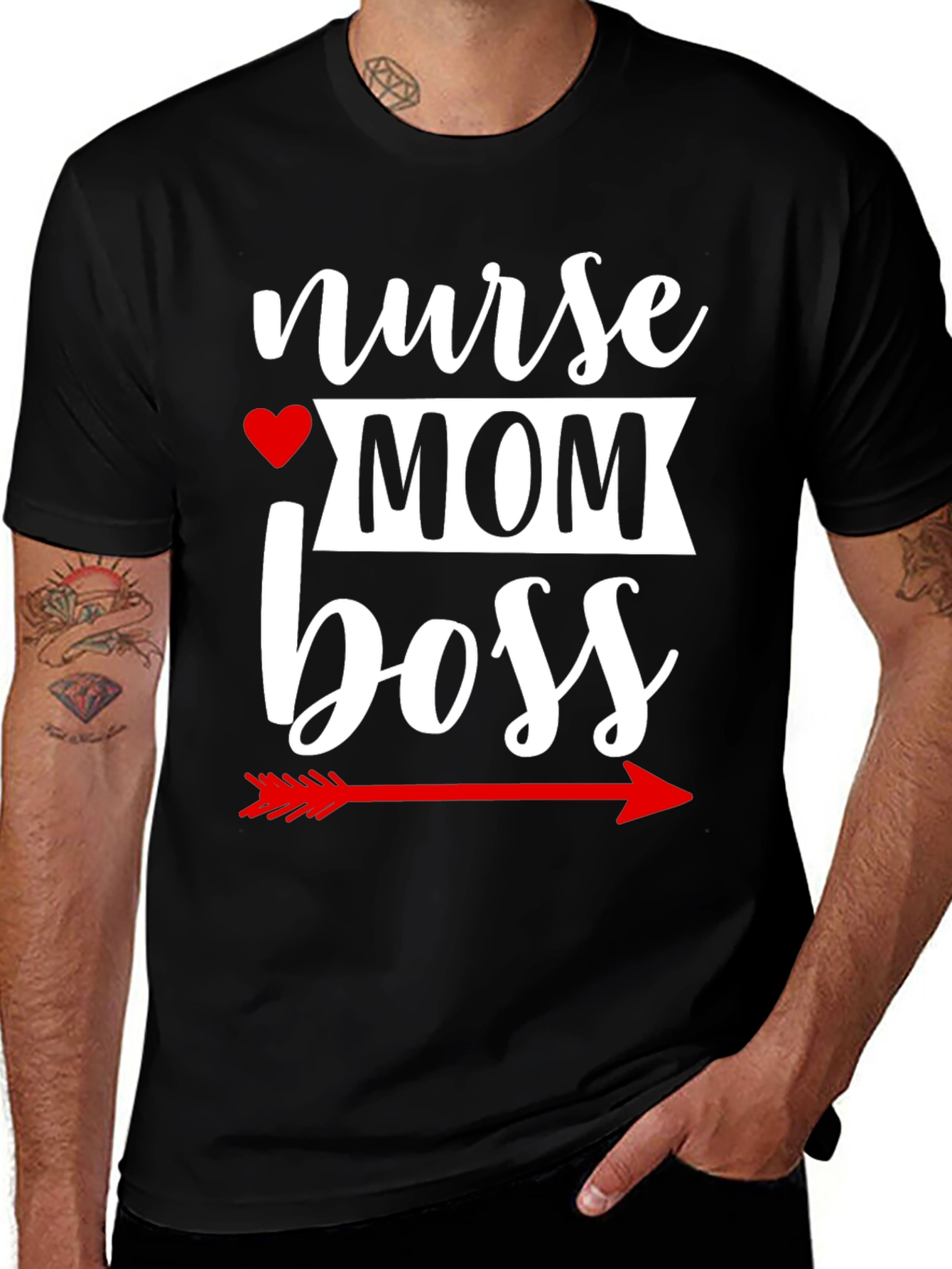 Variant 30 of Nurse Mom Boss Graphic T-Shirt