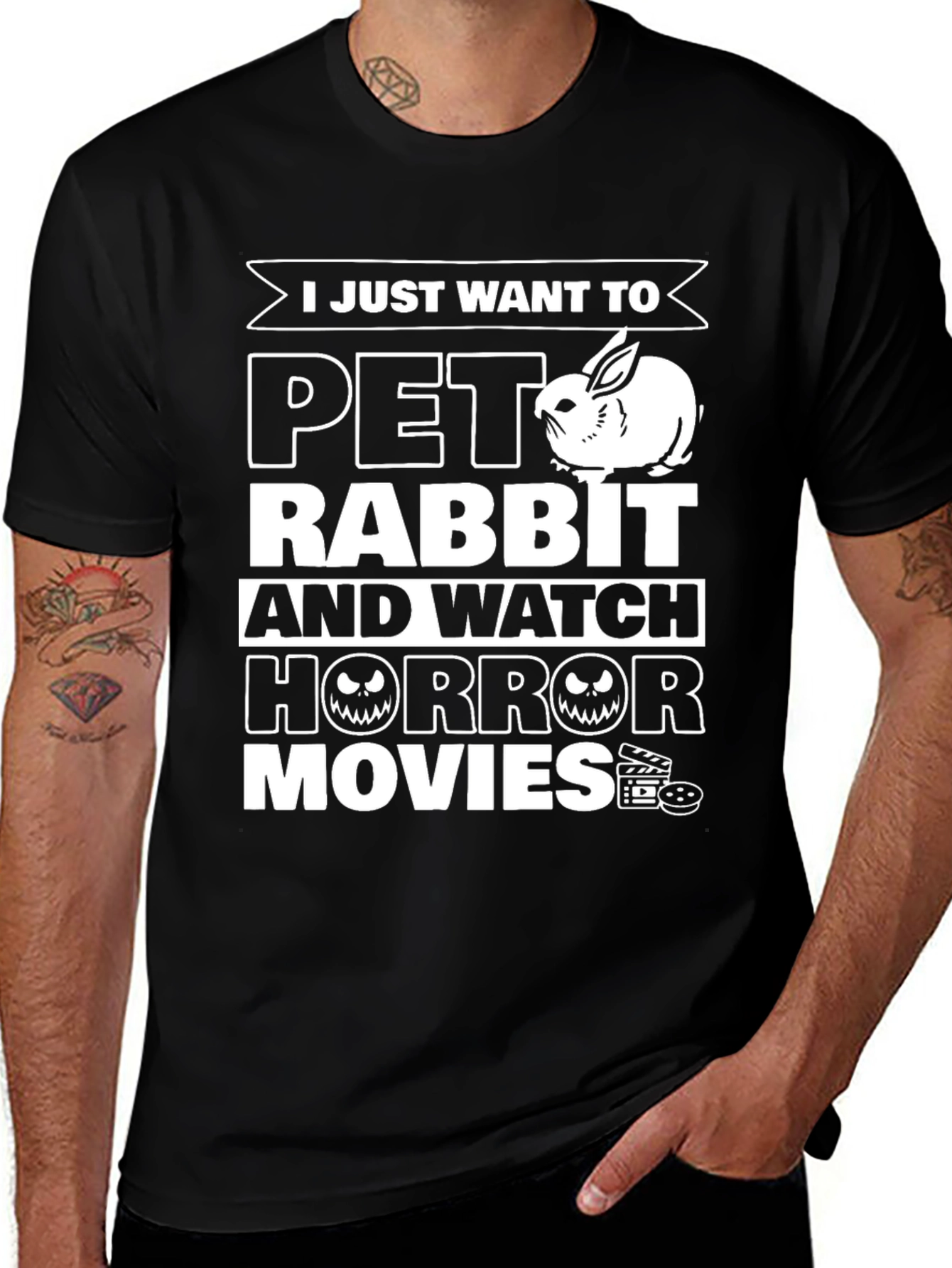Variant 30 of Pet Rabbit & Horror Movies T-Shirt