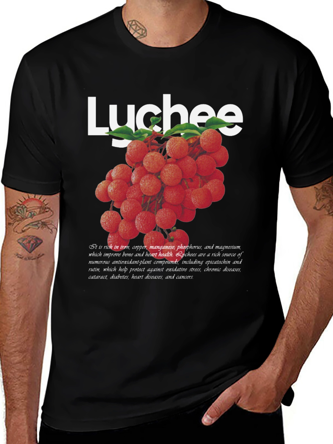 Variant 8 of Lychee Fruit Graphic T-Shirt