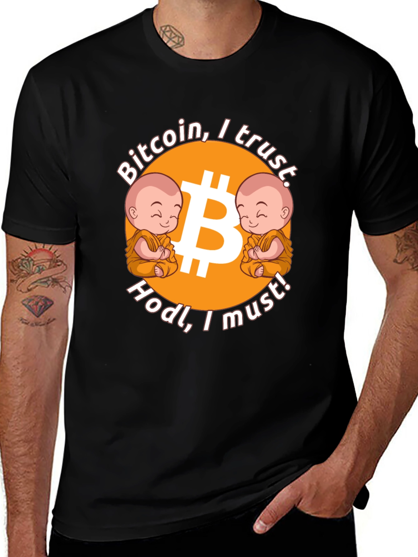 Bitcoin Monk T-Shirt - Hodl, I Must!