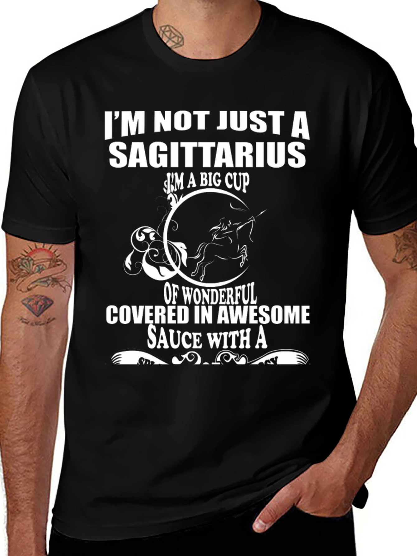 Sagittarius Big Cup T-Shirt - Awesome Sauce