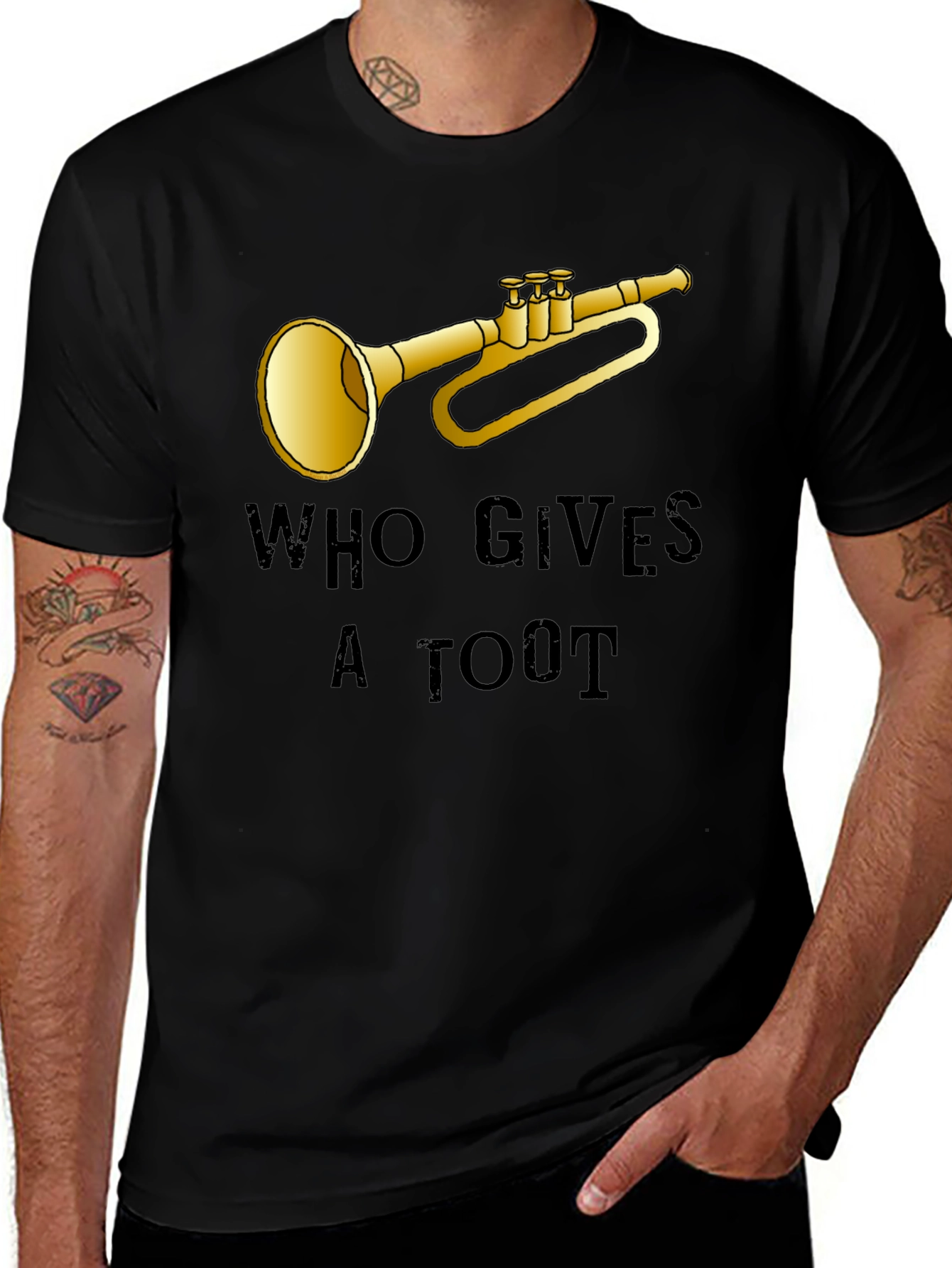Variant 12 of Who Gives a Toot T-Shirt - Funny Music Tee