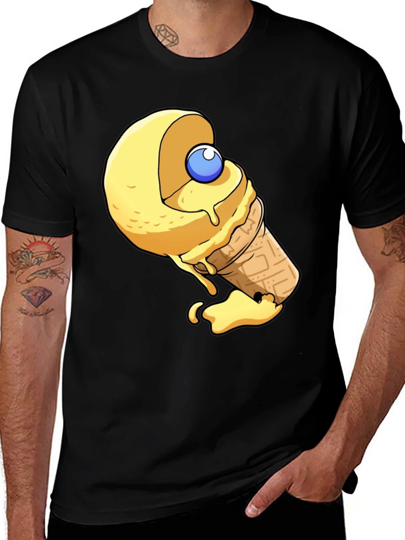 Variant 29 of Ice Cream Cone Graphic Tee - Unique Dessert Design