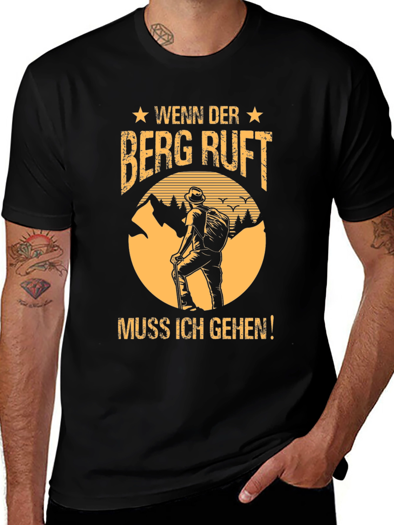 Variant 19 of Hiking T-Shirt - Wenn Der Berg Ruft - Adventure Tee