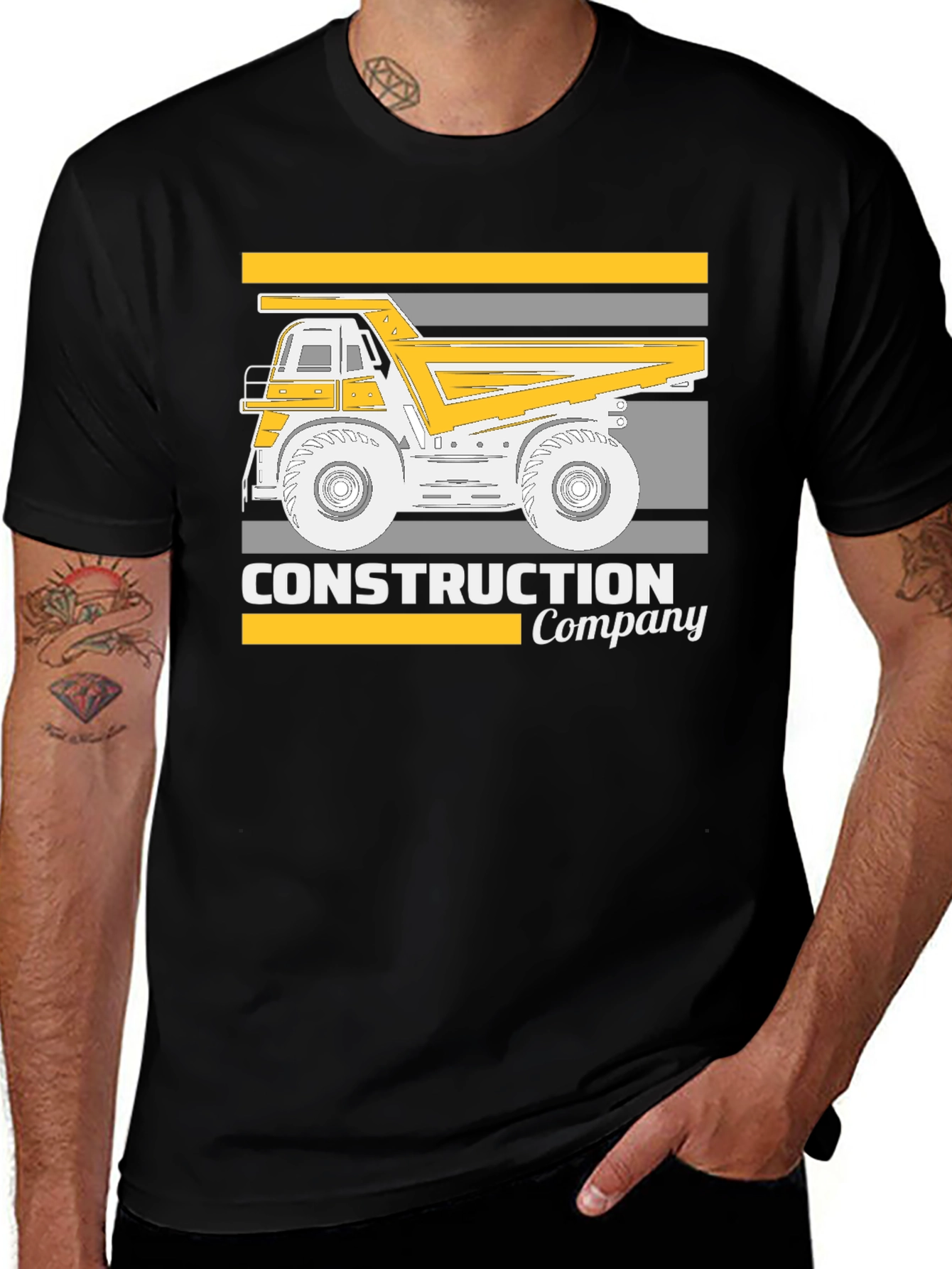 Variant 23 of Construction Company Dump Truck T-Shirt - Heavy Duty Style