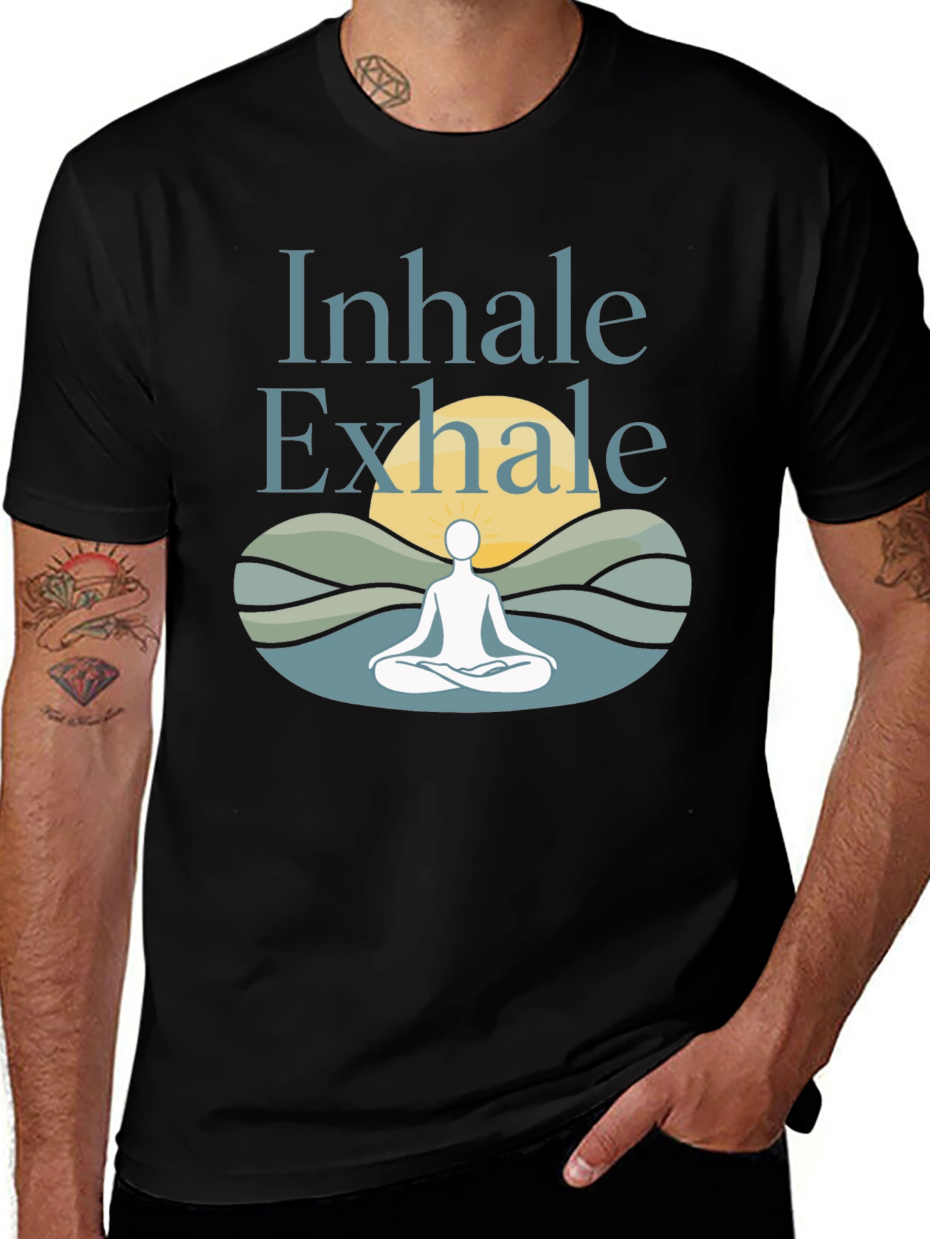 Variant 26 of Inhale Exhale Graphic T-Shirt