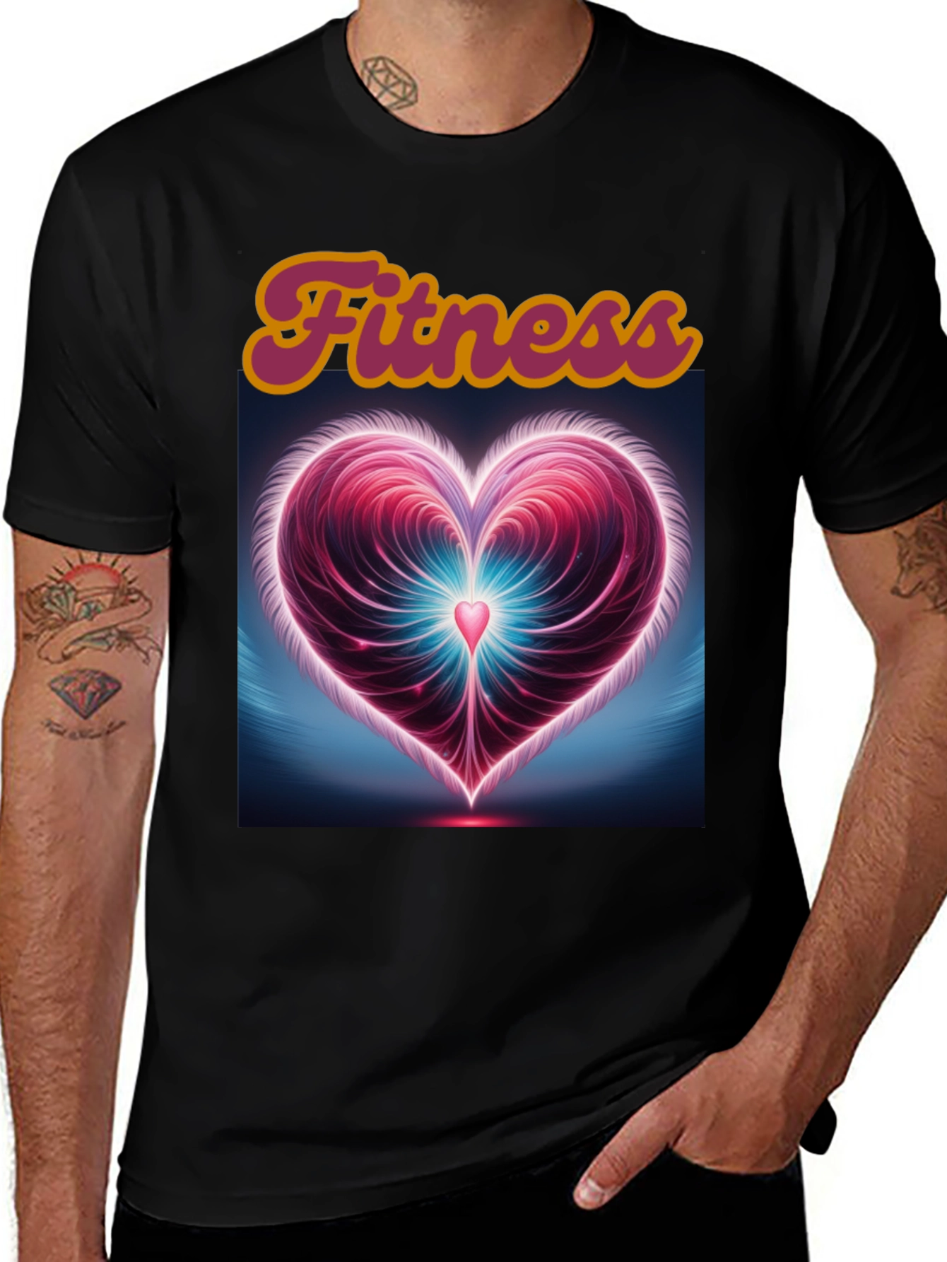 Variant 12 of Fitness Heart Graphic Tee