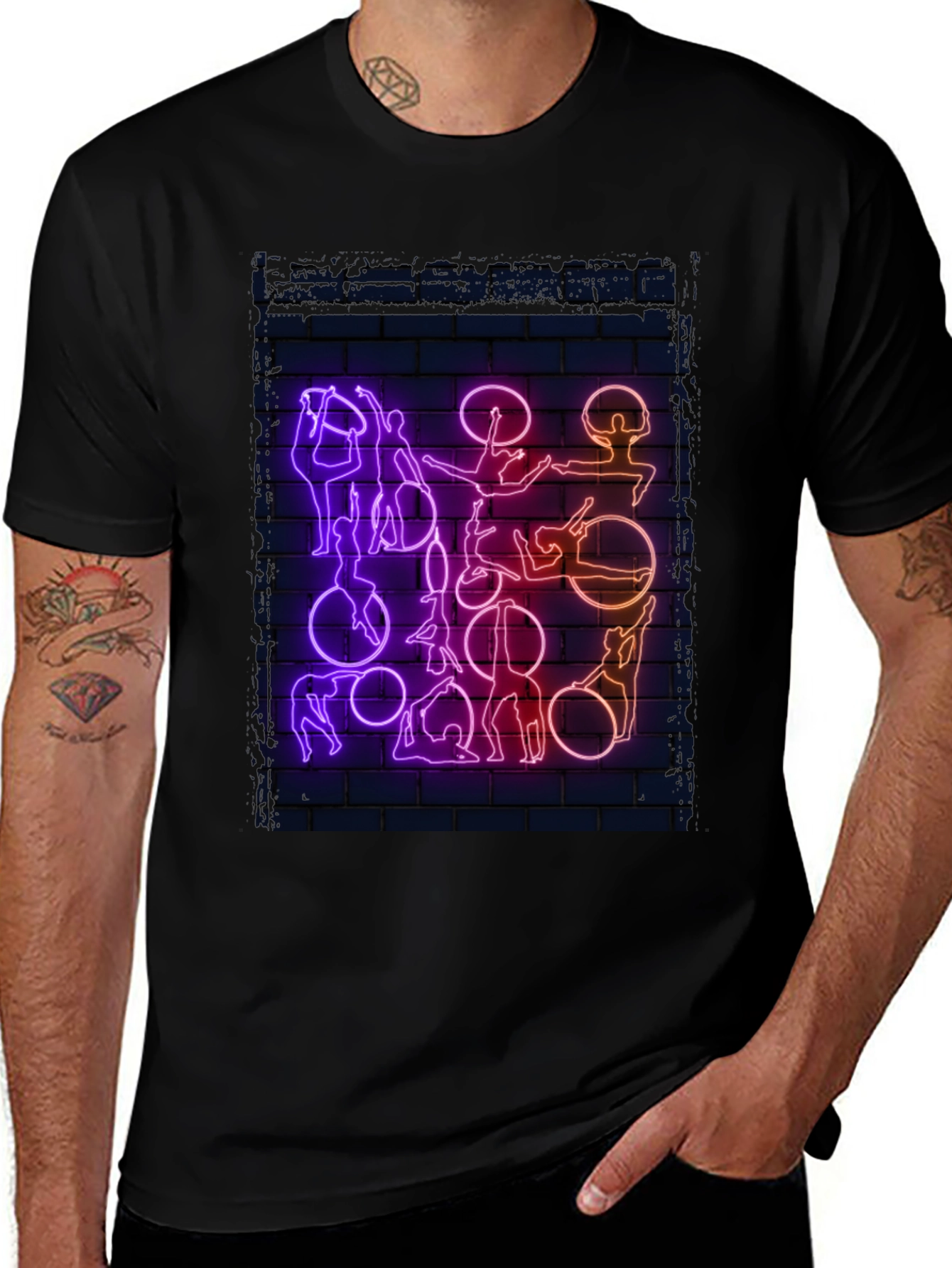 Variant 8 of Neon Aerial Acrobatics Graphic T-Shirt