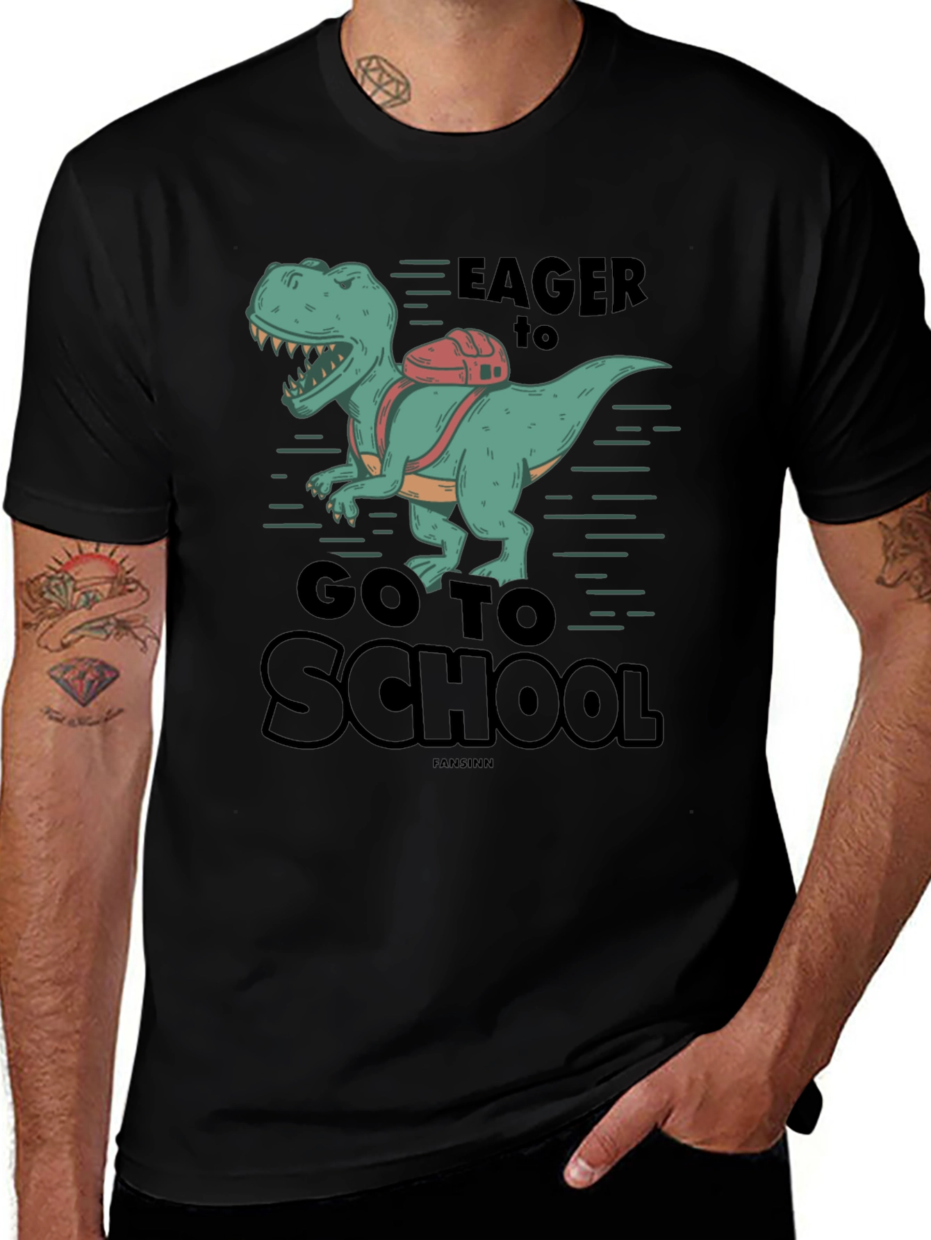 Variant 7 of Dinosaur Back to School T-Shirt