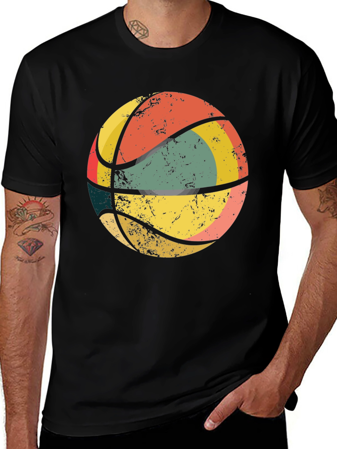 Variant 30 of Retro Basketball Graphic T-Shirt