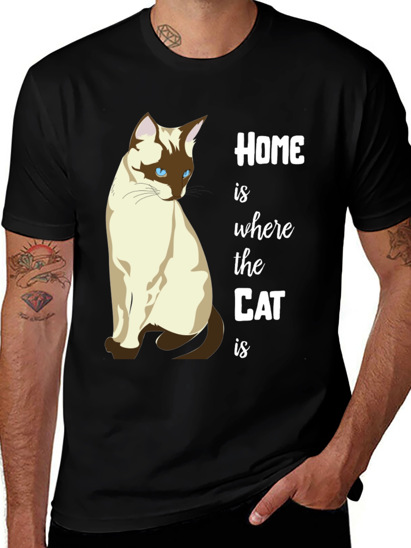 Variant 17 of Home is Where the Cat is T-Shirt